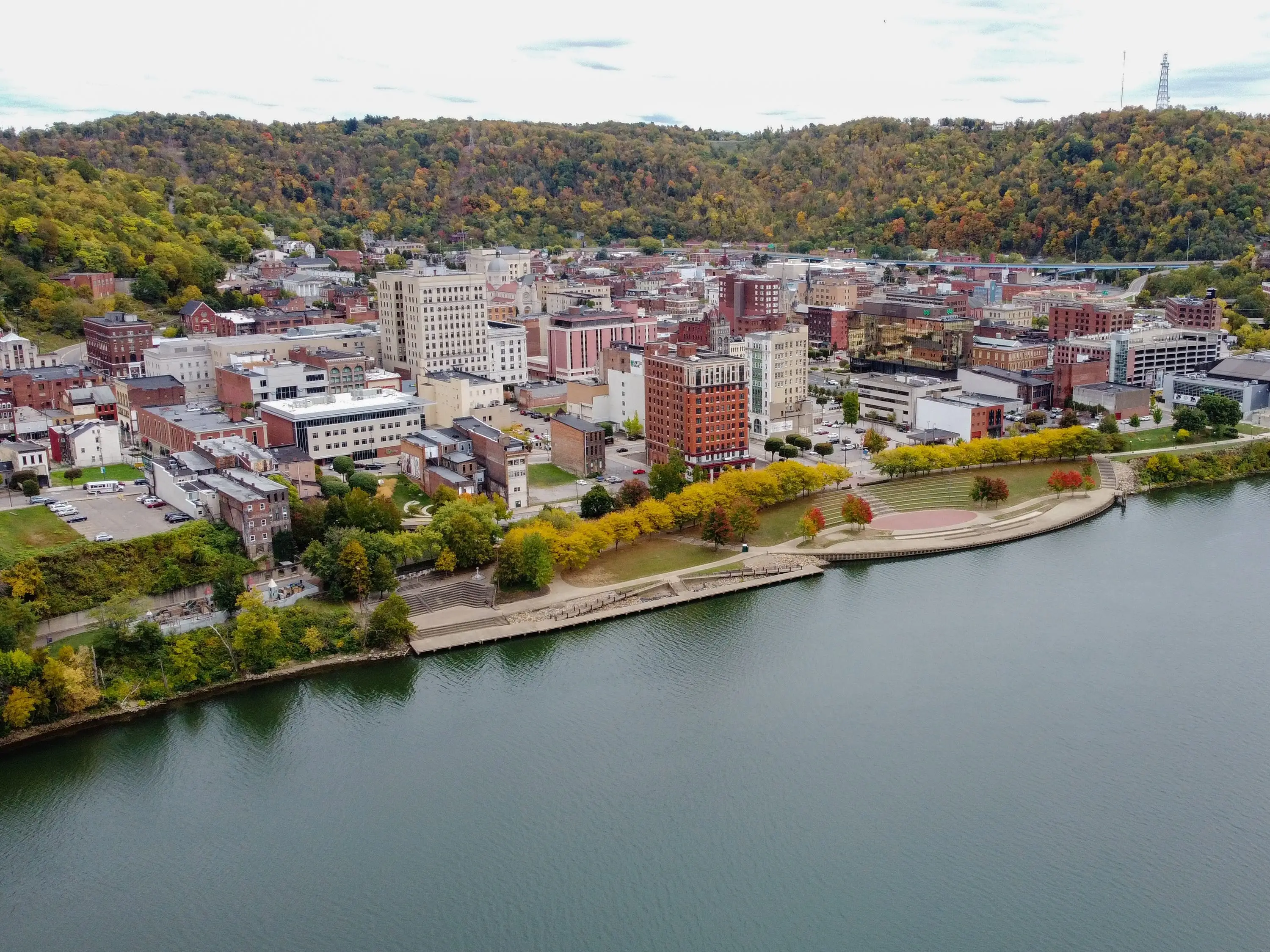 Buildings in Wheeling, West Virginia.