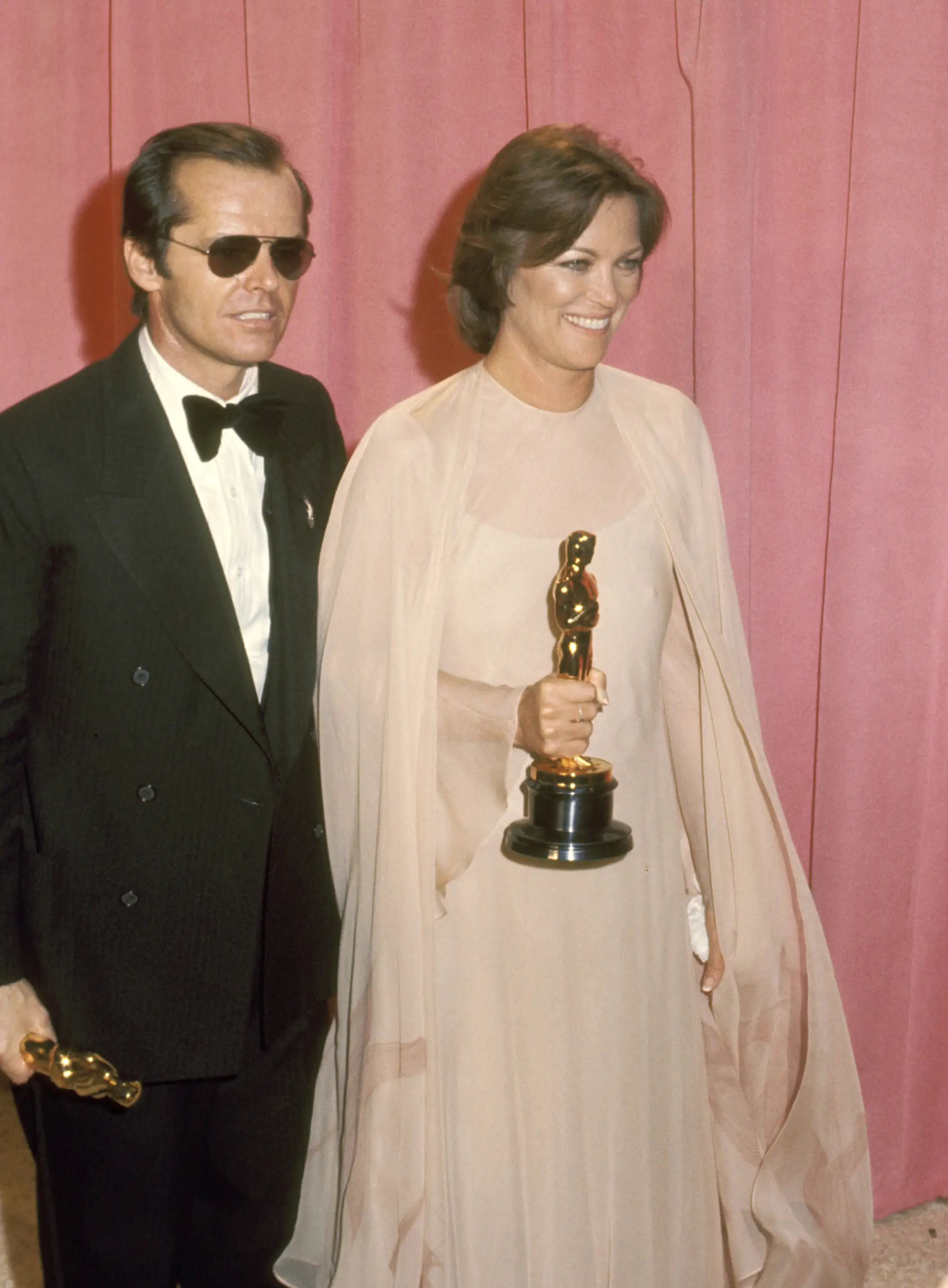 Jack Nicholson and Louise Fletcher at the 1976 Academy Awards