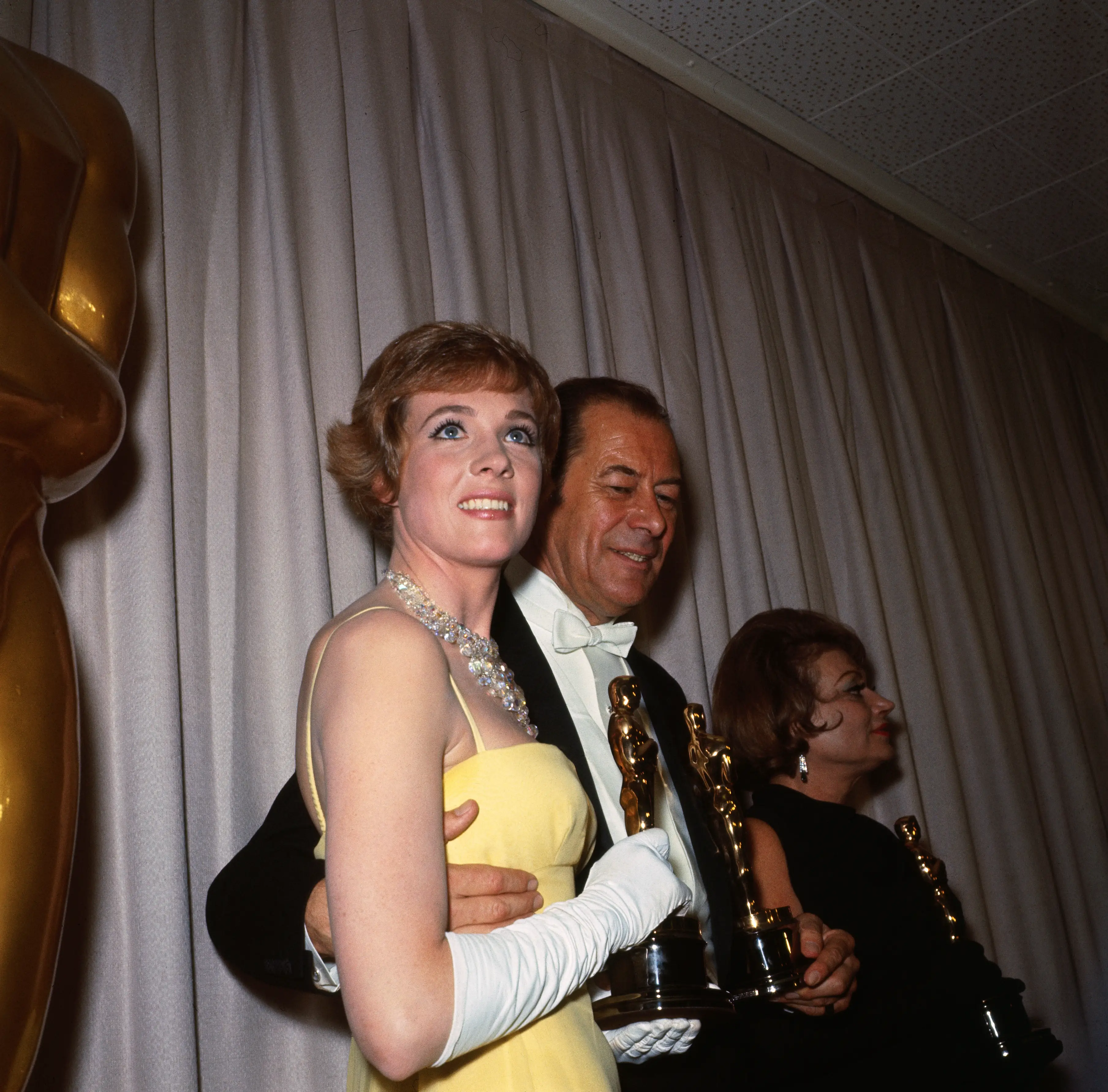 Julie Andrews, Rex Harrison, and Lila Kedrova at the 1965 Oscars