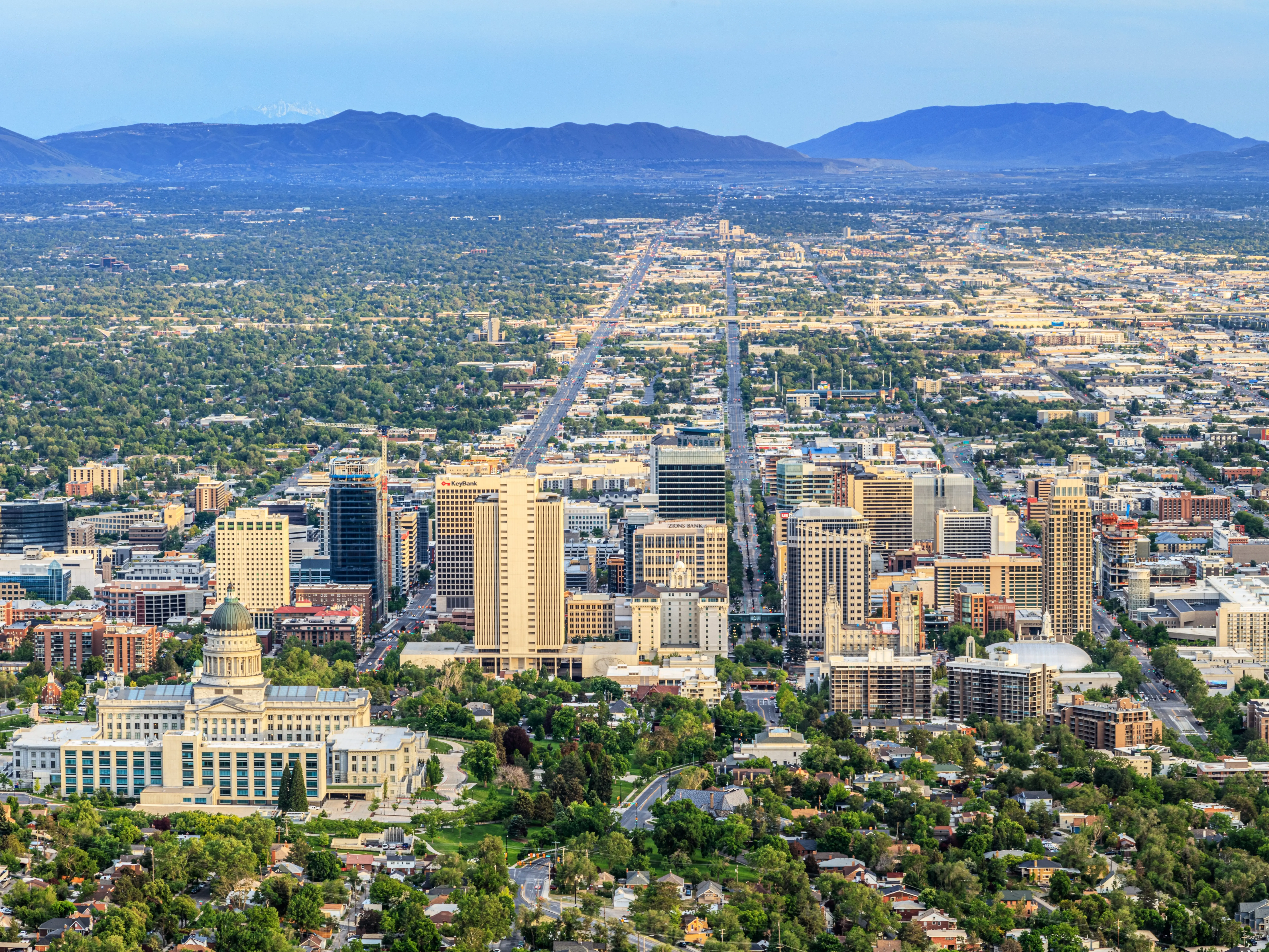 Buildings in Salt Lake City, Utah.