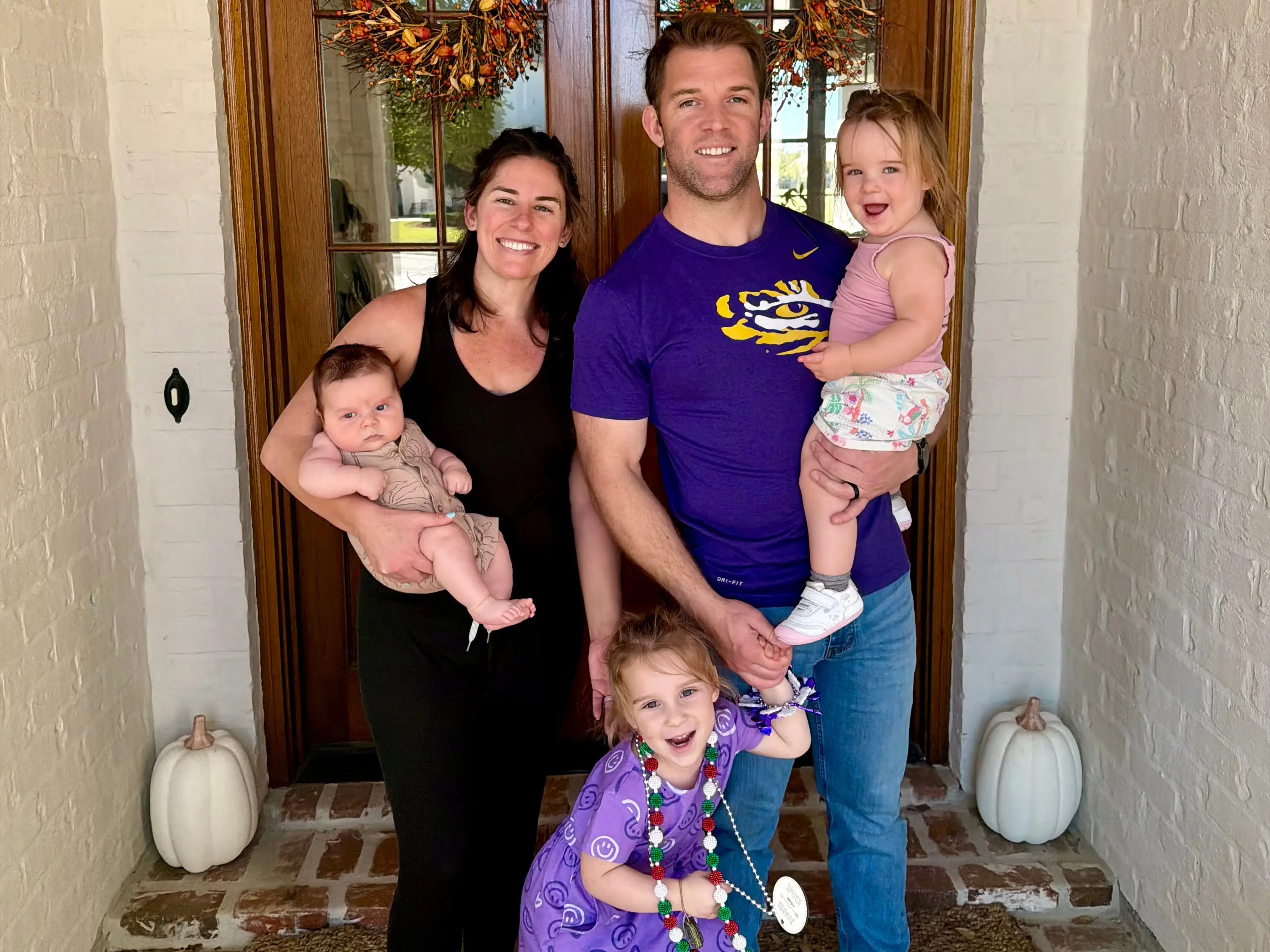 Family poising for photo