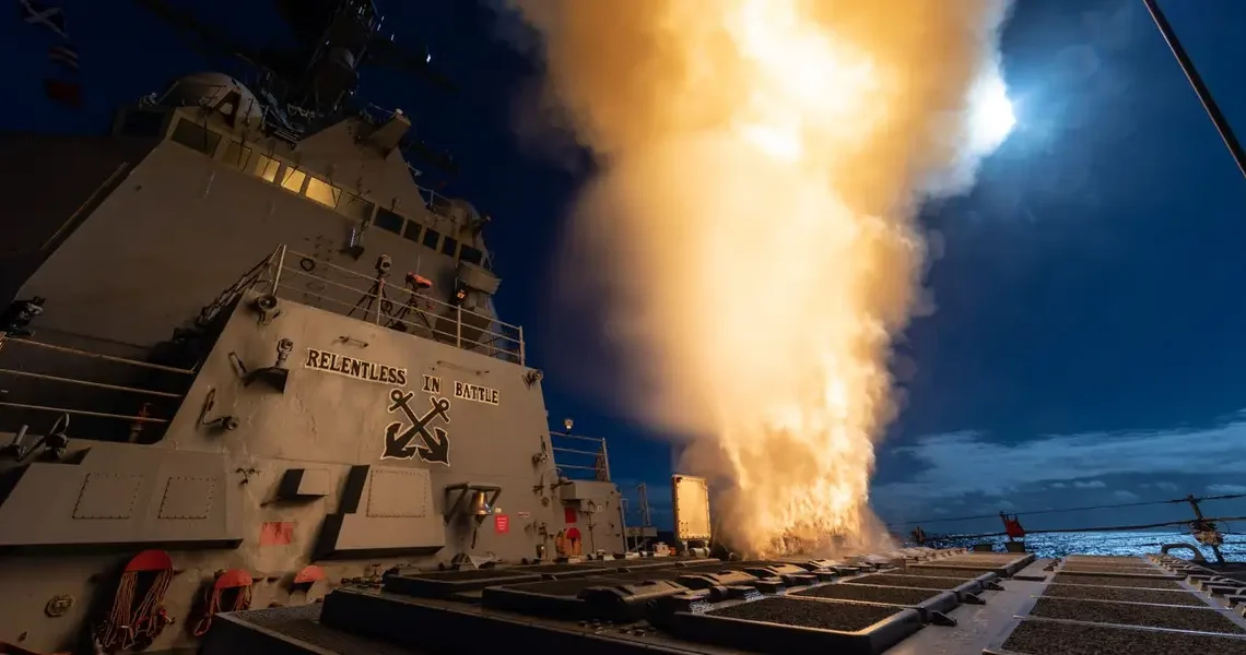 US Navy destroyers are firing top interceptors to bring down Iranian missiles flying into NATO airspace