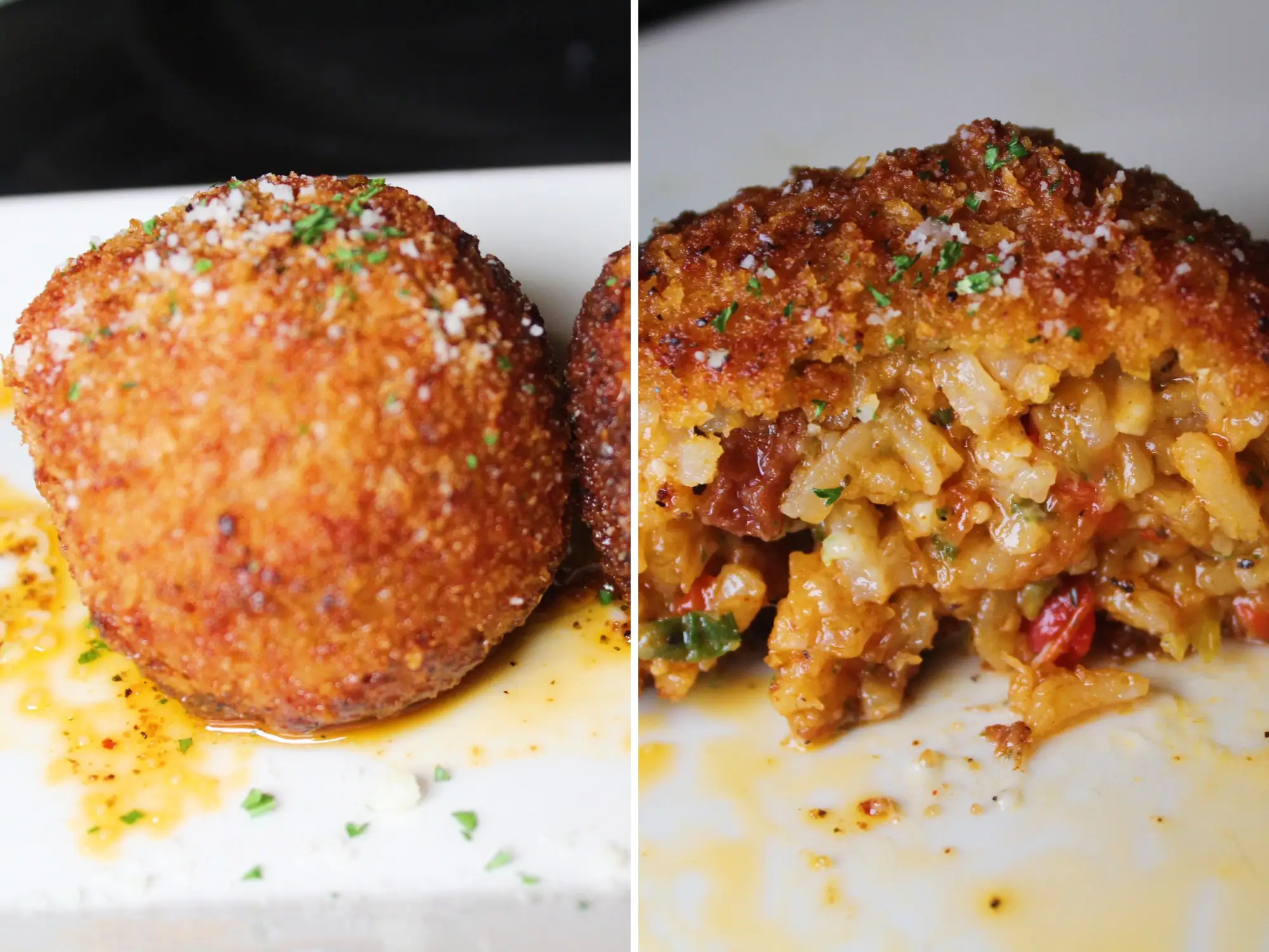 spicy jambalaya arancini balls cheesecake factory