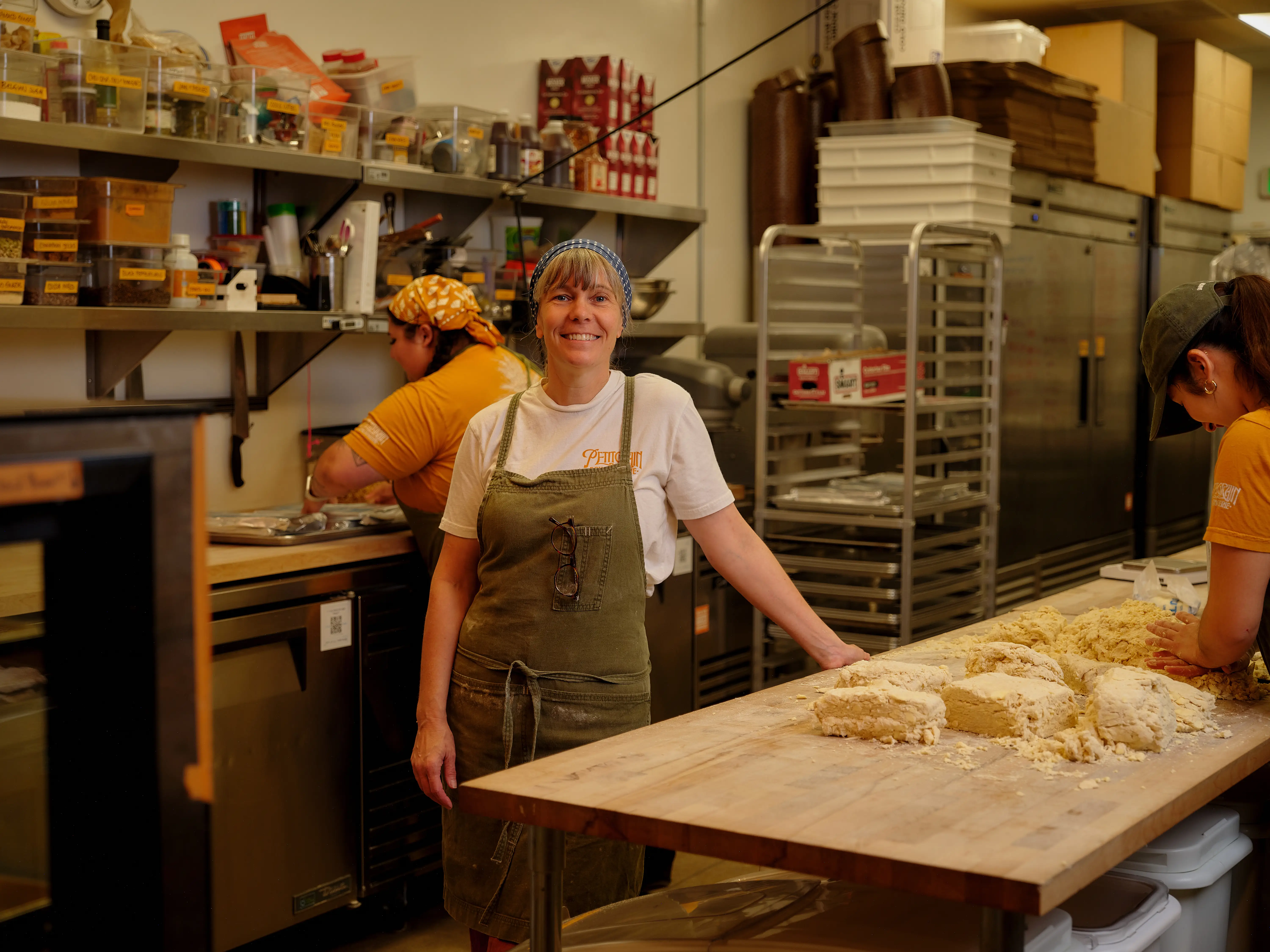 Clemence in her kitchen at Petitgrain