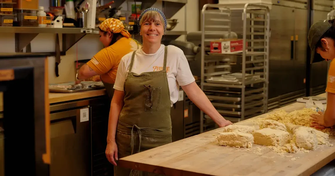 A bakery owner who wakes up at 12:48 am to start prepping croissants says her success comes from social capital and ‘radical hospitality’