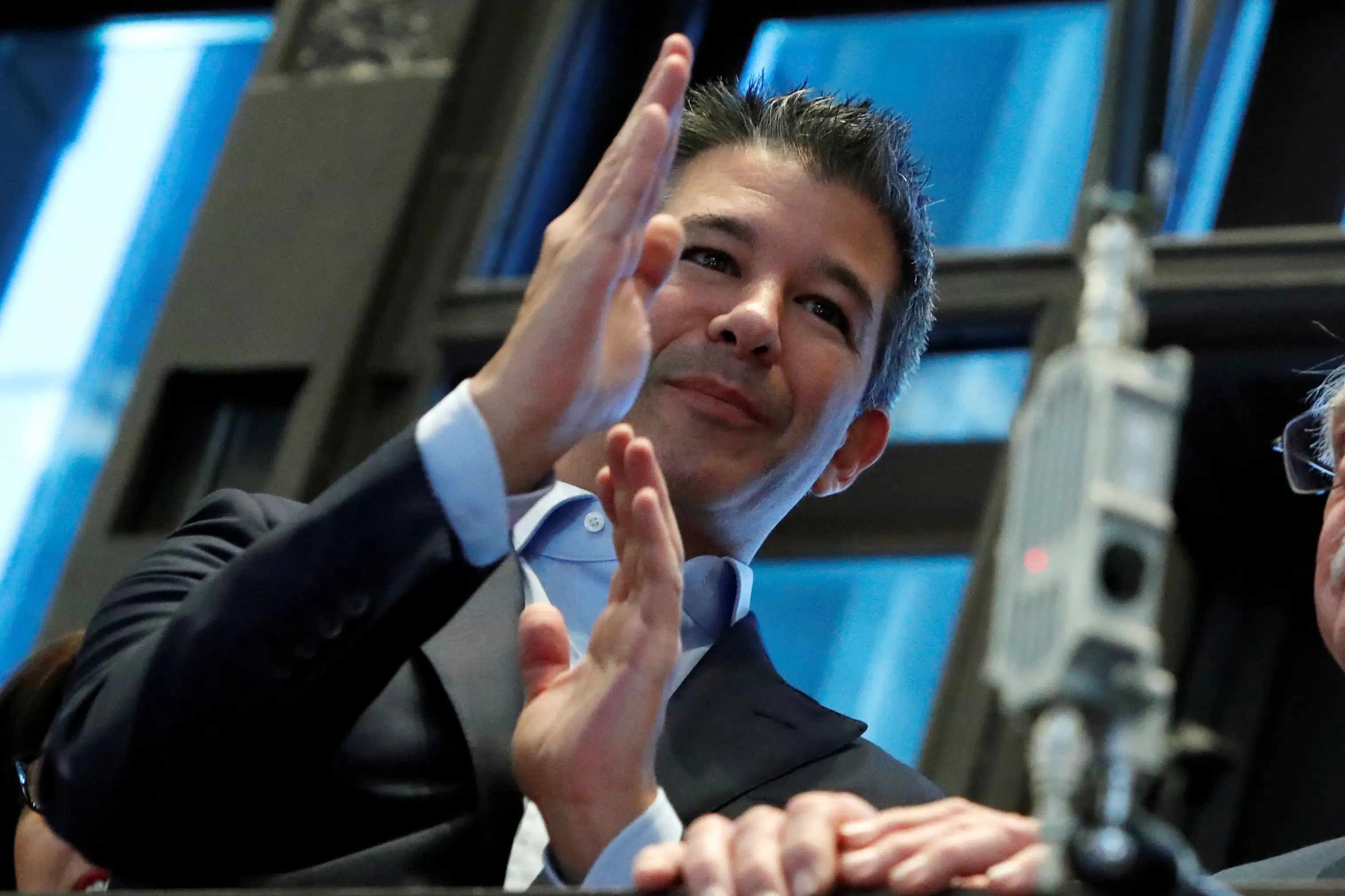 Former Uber Technologies Inc. CEO and co-founder Travis Kalanick at NYSE during the company's IPO in New York