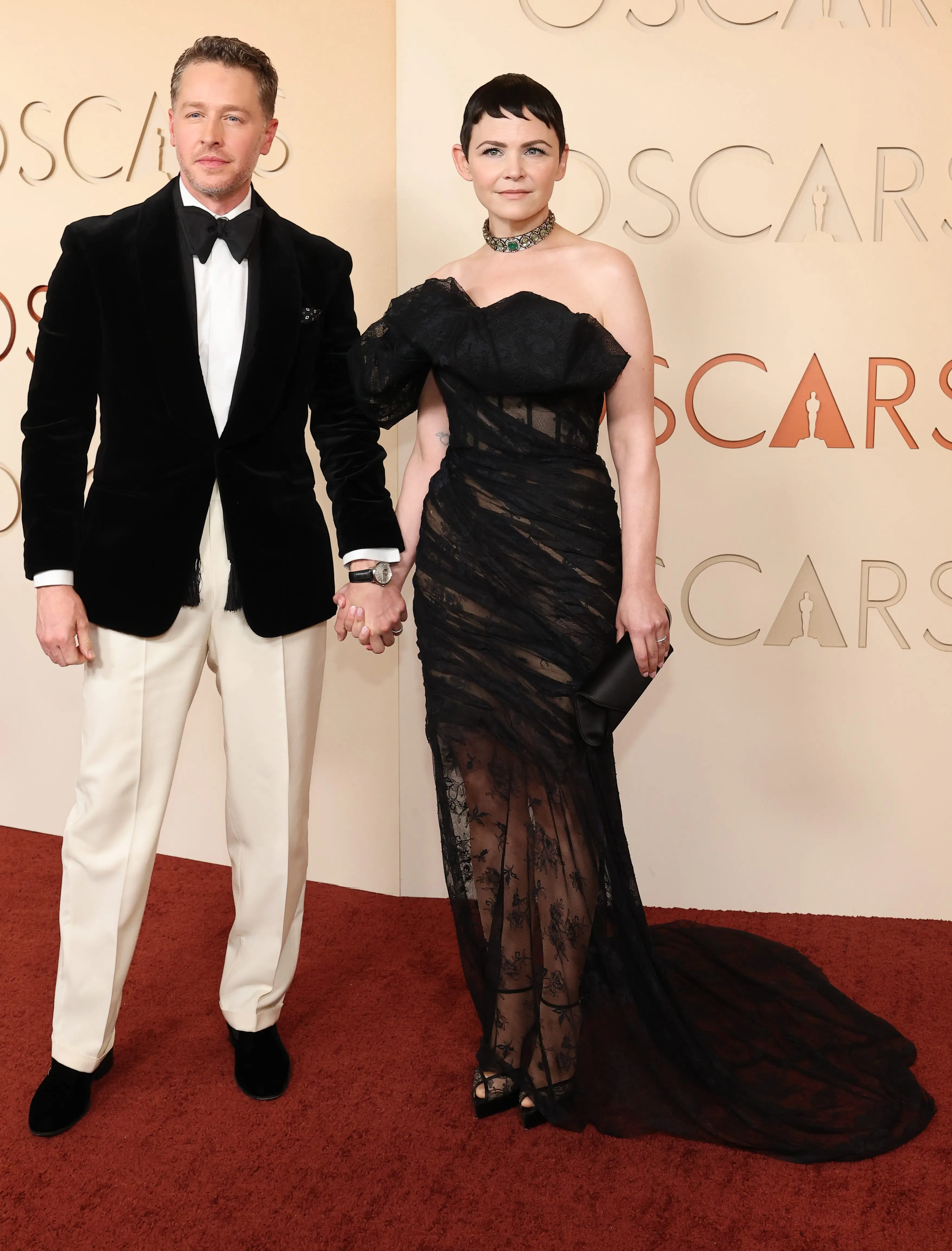 Josh Dallas and Ginnifer Goodwin attend the Oscars in March 2026.