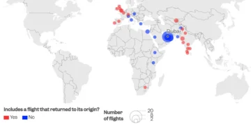 MAPPED: 65 planes were diverted as a drone strike caused flight chaos at Dubai Airport once again