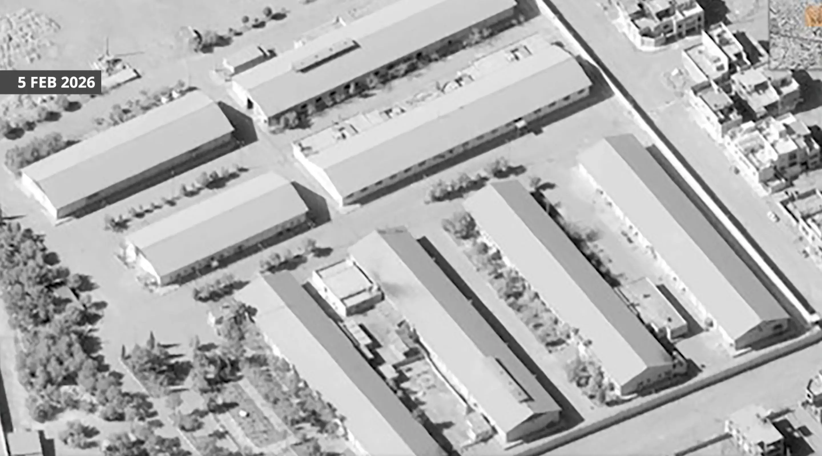 An overhead of an Iranian military site on February 5.