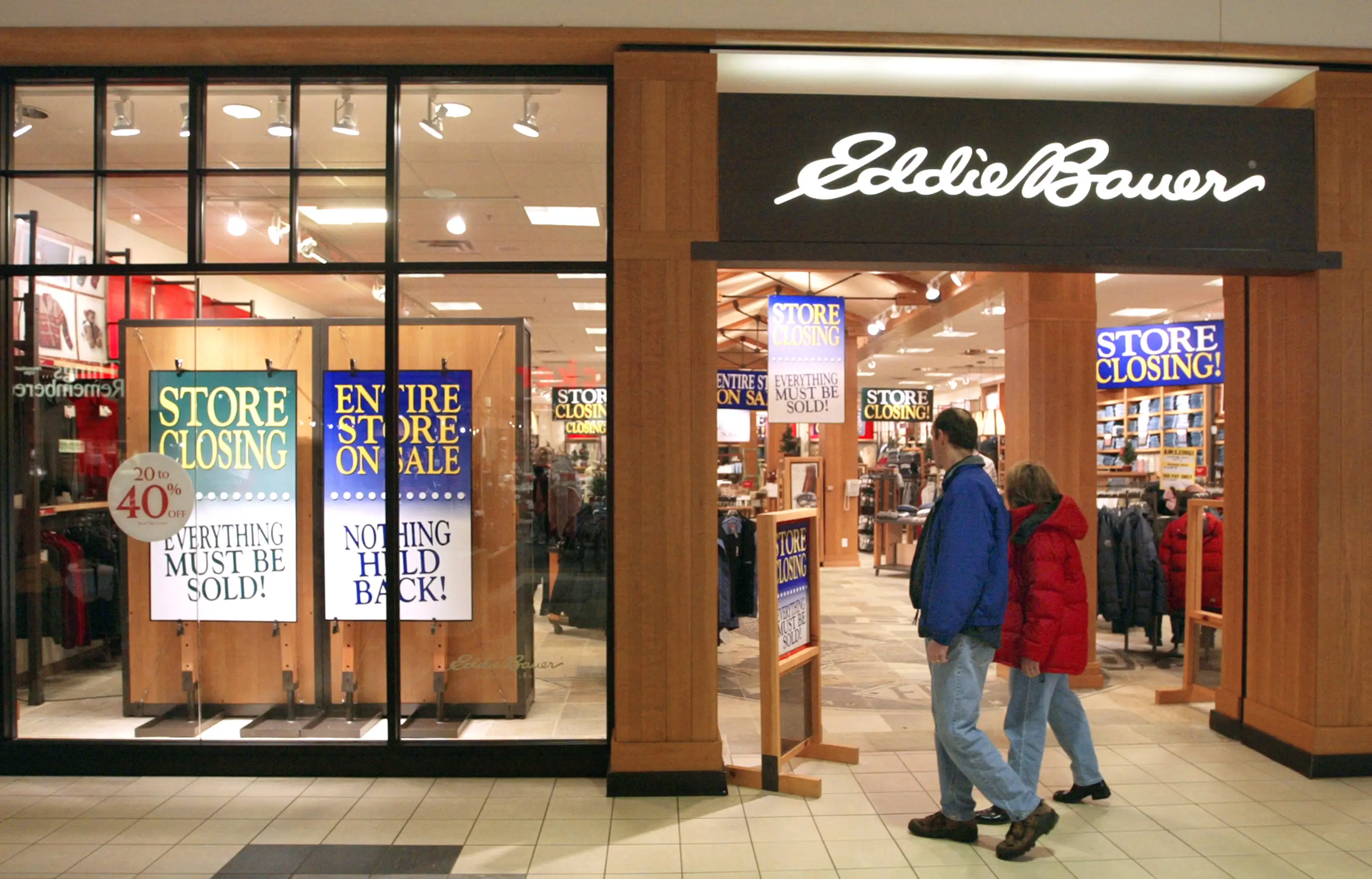 Eddie Bauer store closing sale.