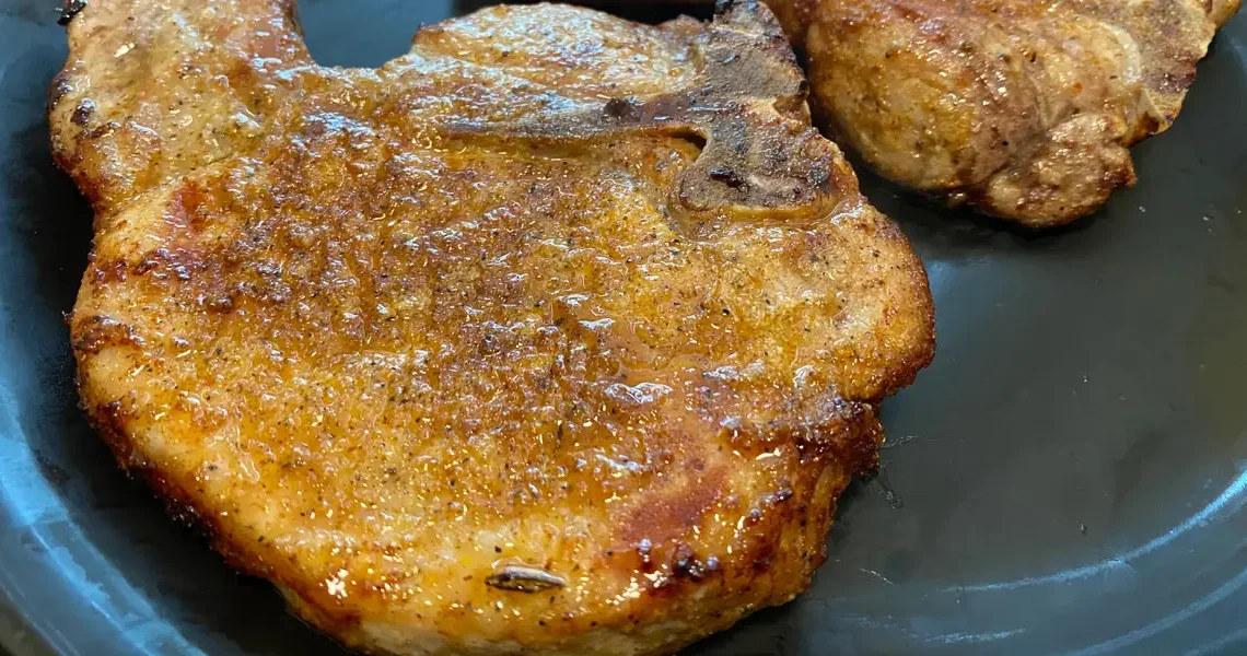 I made 3-ingredient pork chops in my air fryer. They were so tasty and easy to make that I won’t use my oven again.