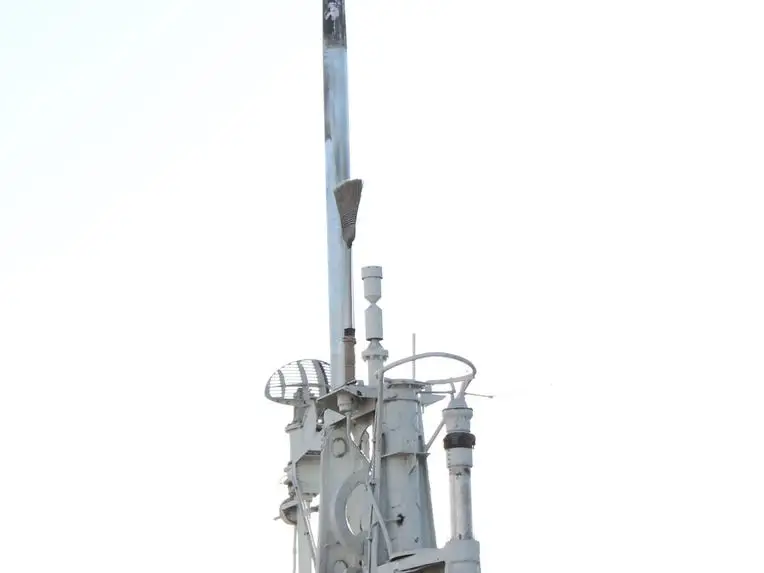 An upside-down broom on the USS Cobia.