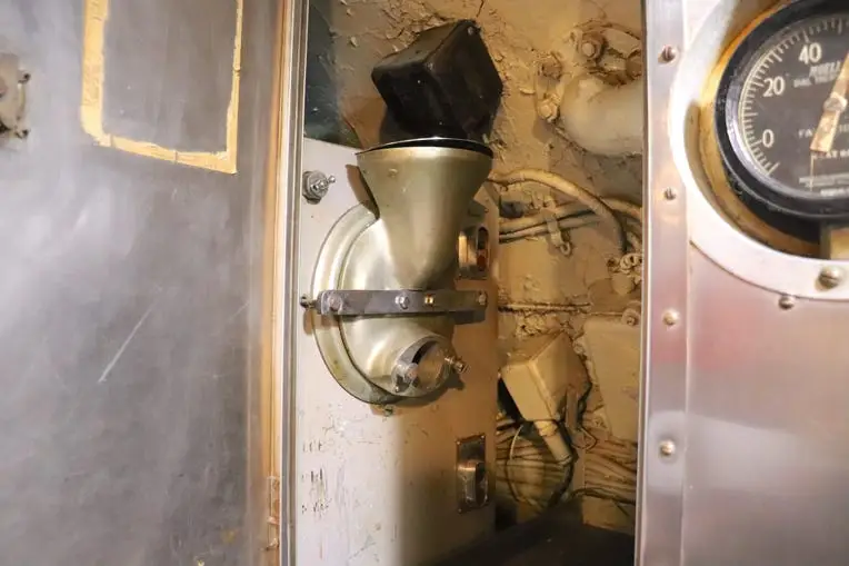 A soft-serve ice cream dispenser on the USS Silversides.
