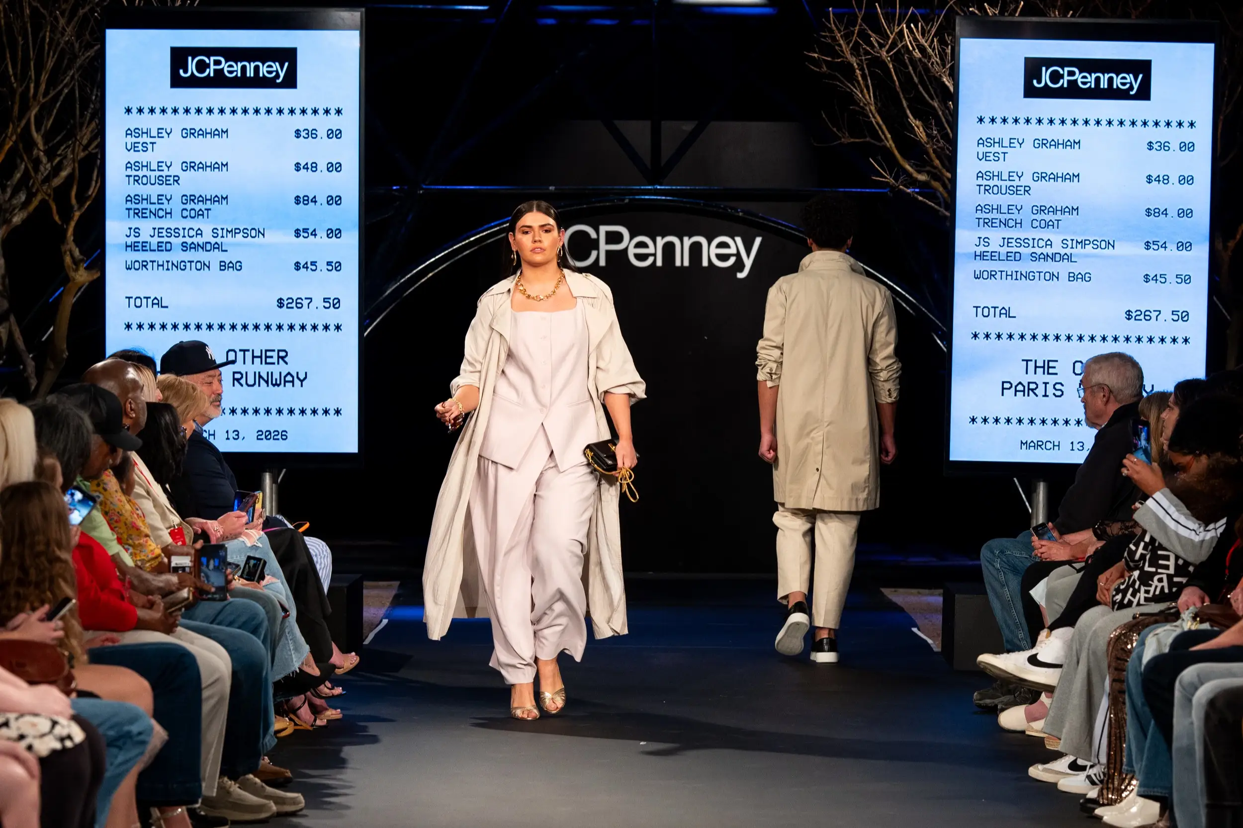 Models wear JCPenney outfits at a fashion show in Paris, Texas.