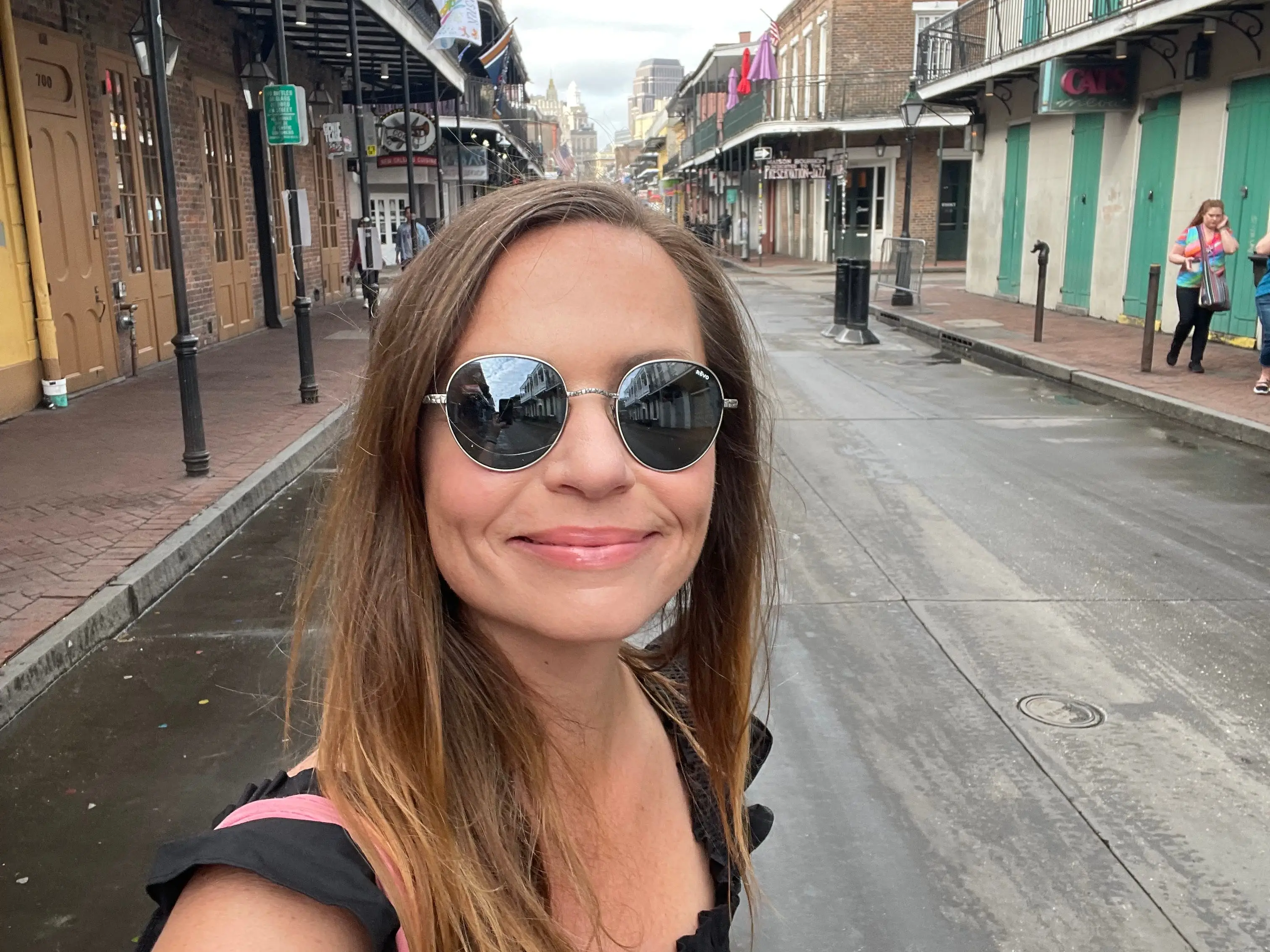 Emily takes a selfie in the French Quarter of New Orleans.