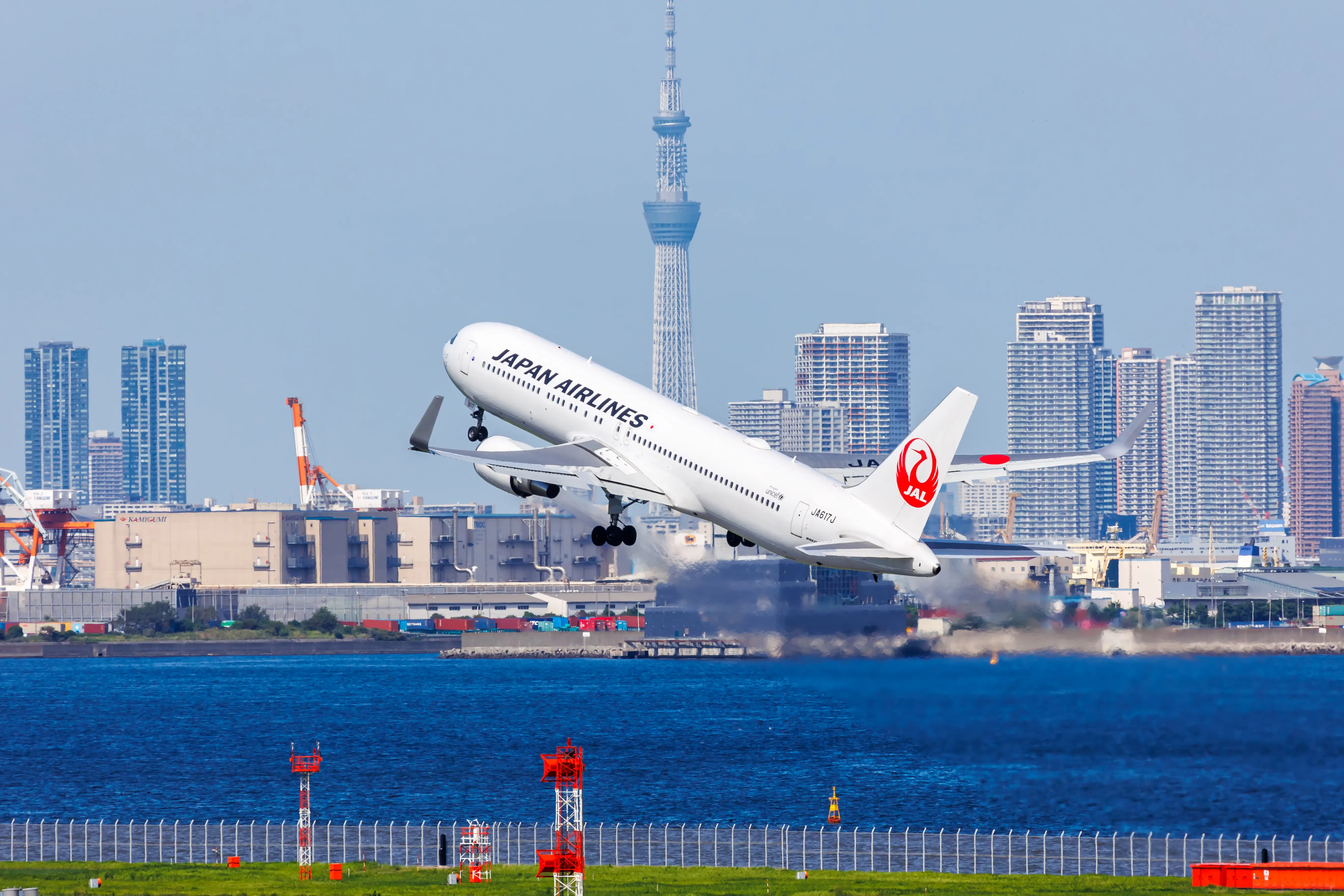 Tokyo, Japan - September 25, 2023: Japan Airlines JAL Boeing 767-300ER airplane at Tokyo Haneda Airport (HND) in Japan.