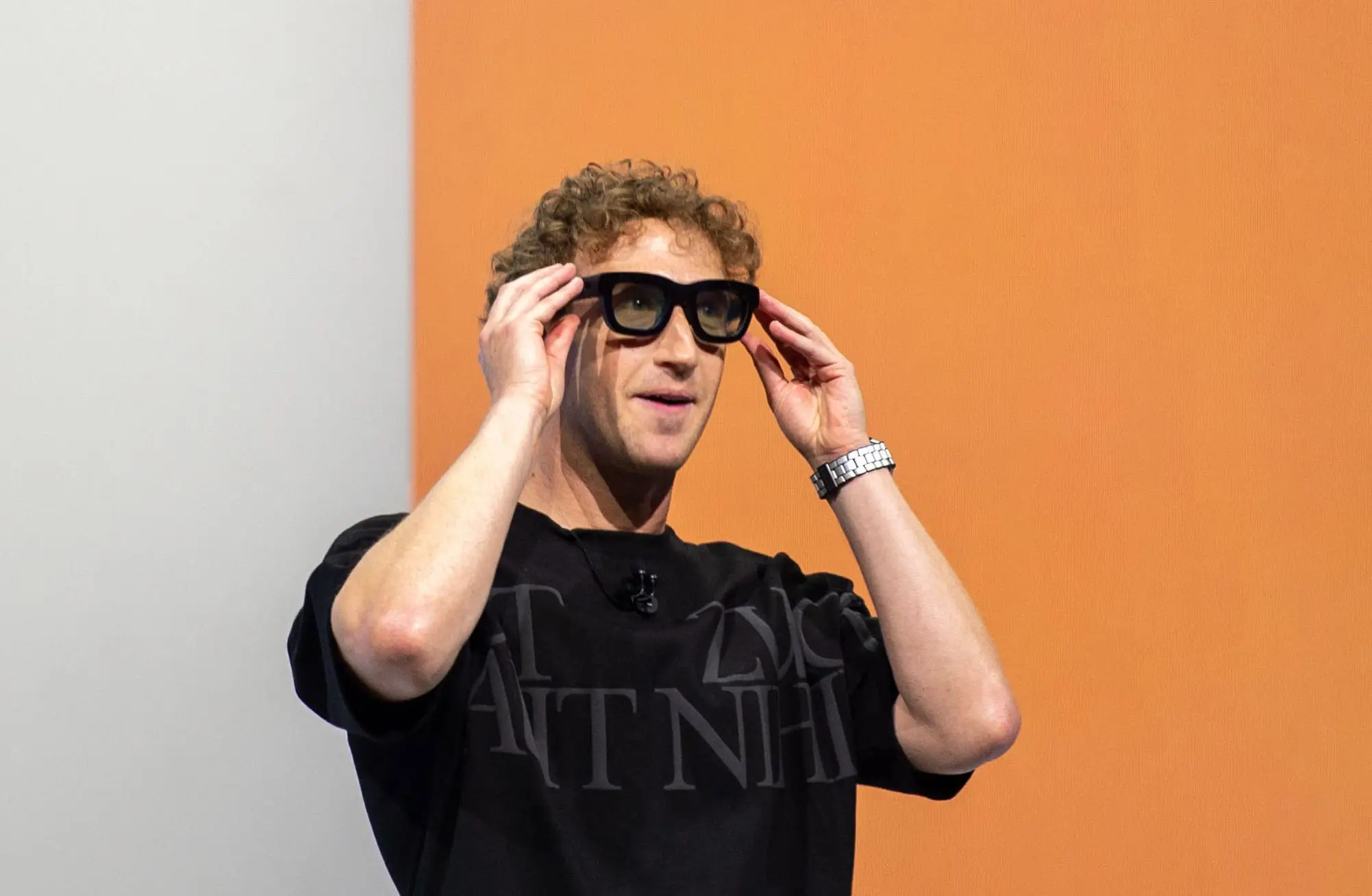 At the Meta Connect developer conference, CEO Mark Zuckerberg shows off prototype of computer glasses