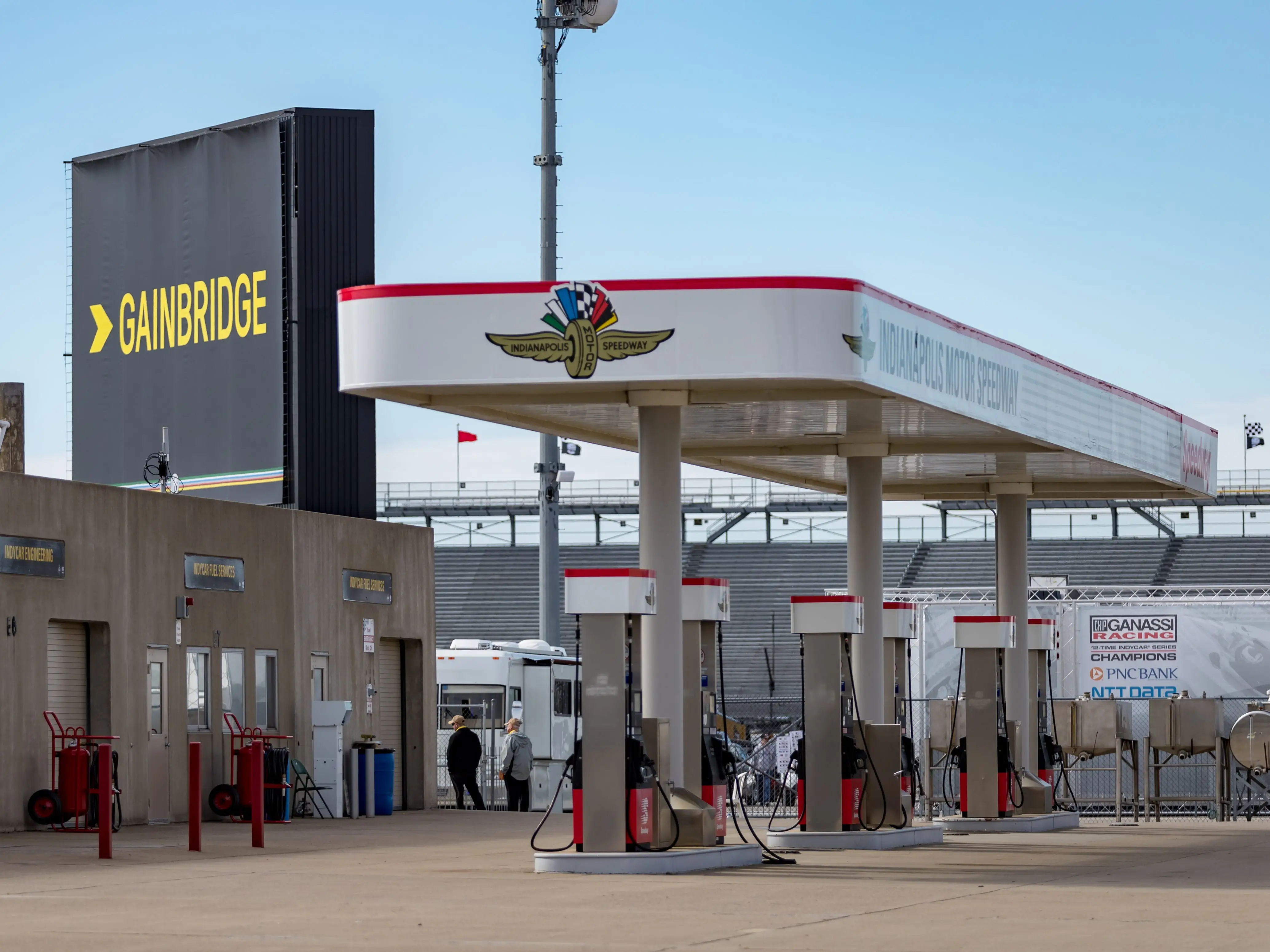 Gas station at the Indianapolis Motor Speedway Road Course in Indianapolis, Indiana.