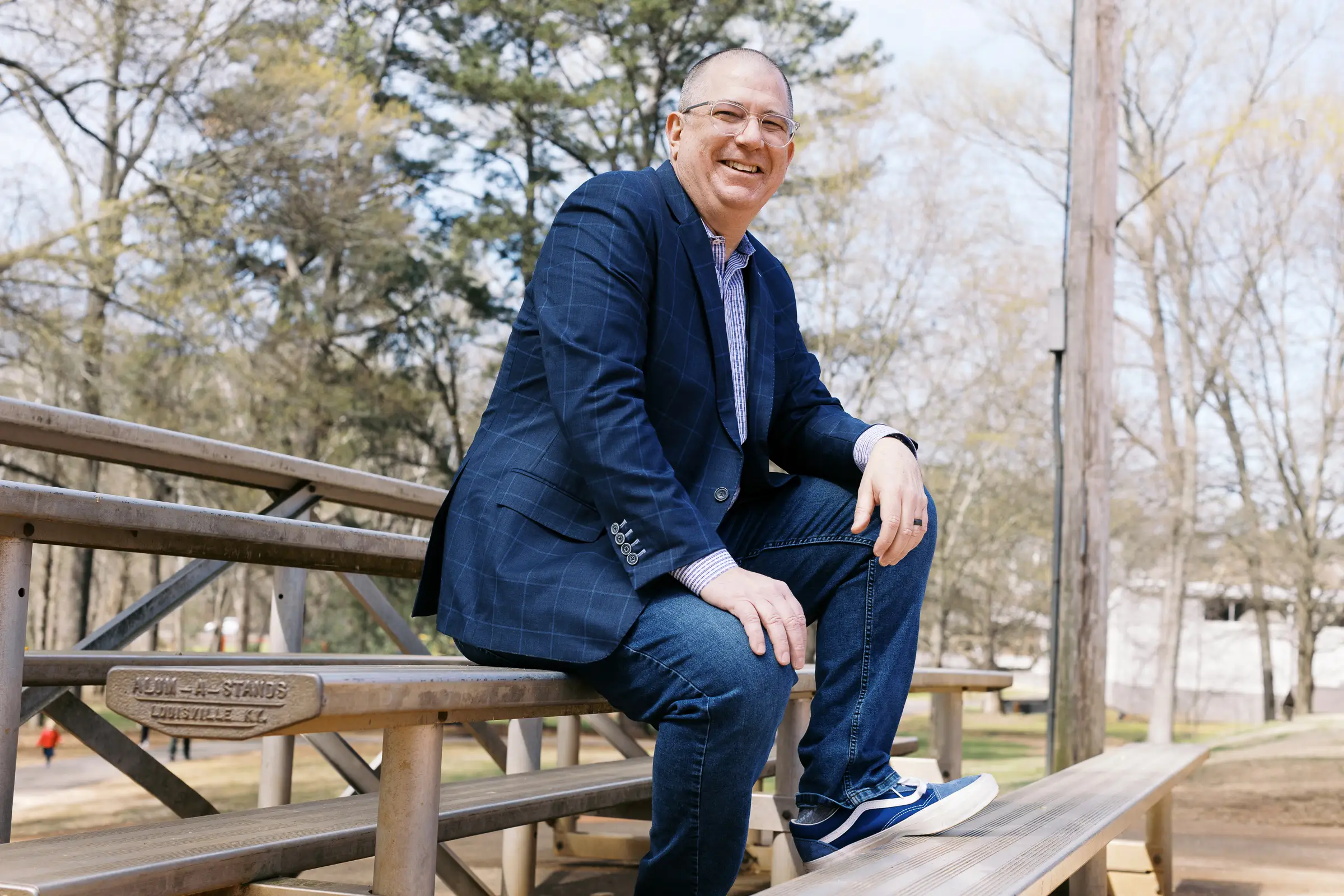 Neon One CEO Keith Reed sitting down.