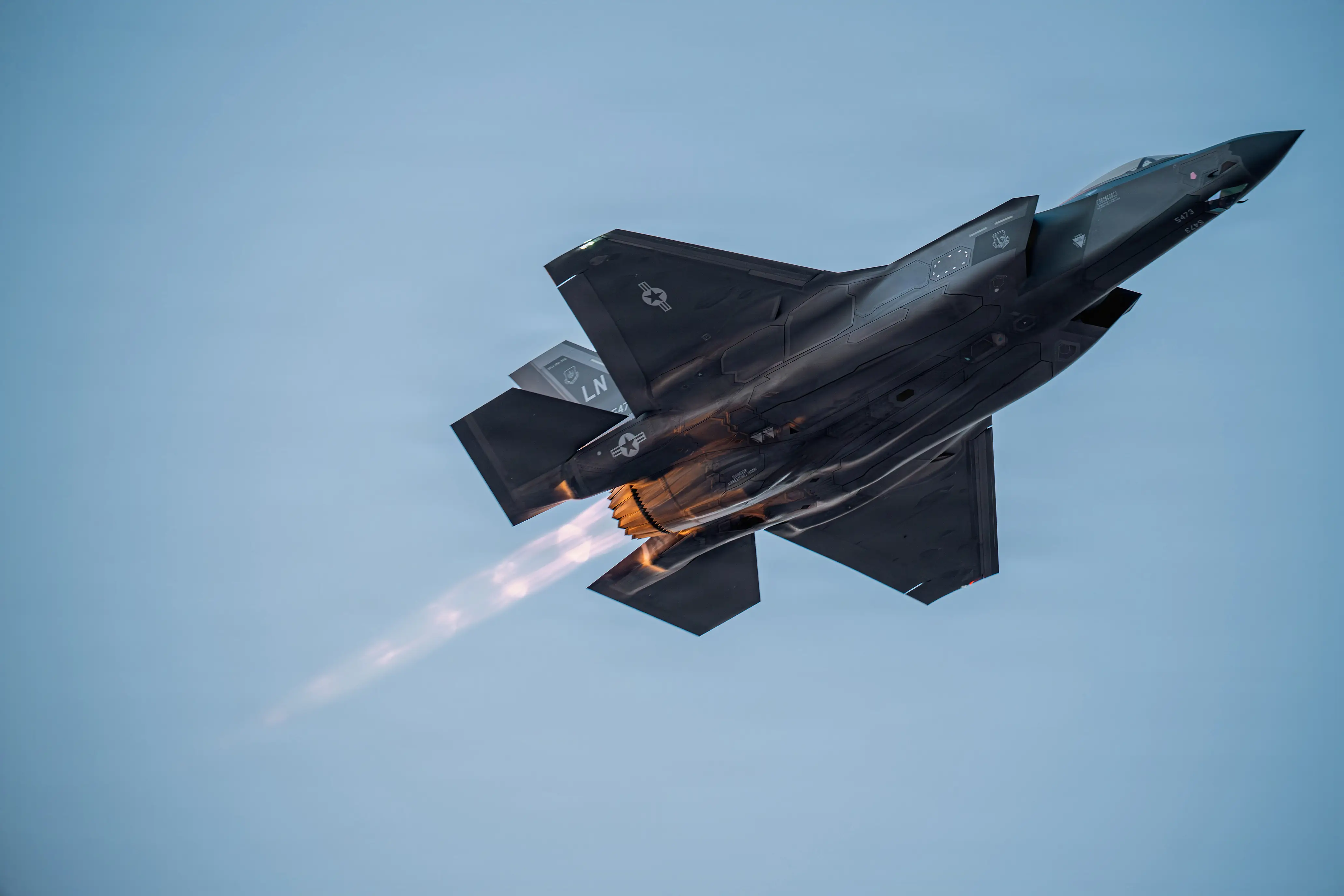 A US Air Force F-35 takes flight in the Middle East in support of Operation Epic Fury, March 2, 2026.