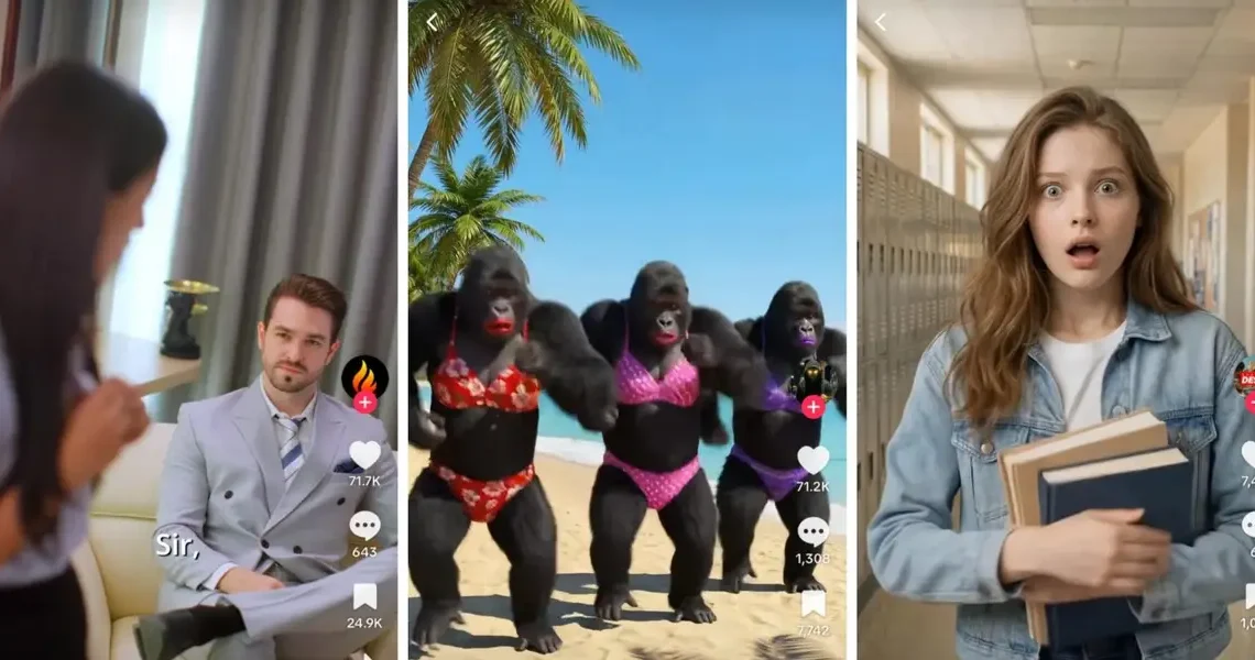 TikTok is testing a new micro-drama feed, and its top shows feature AI zombies and gorillas in bikinis
