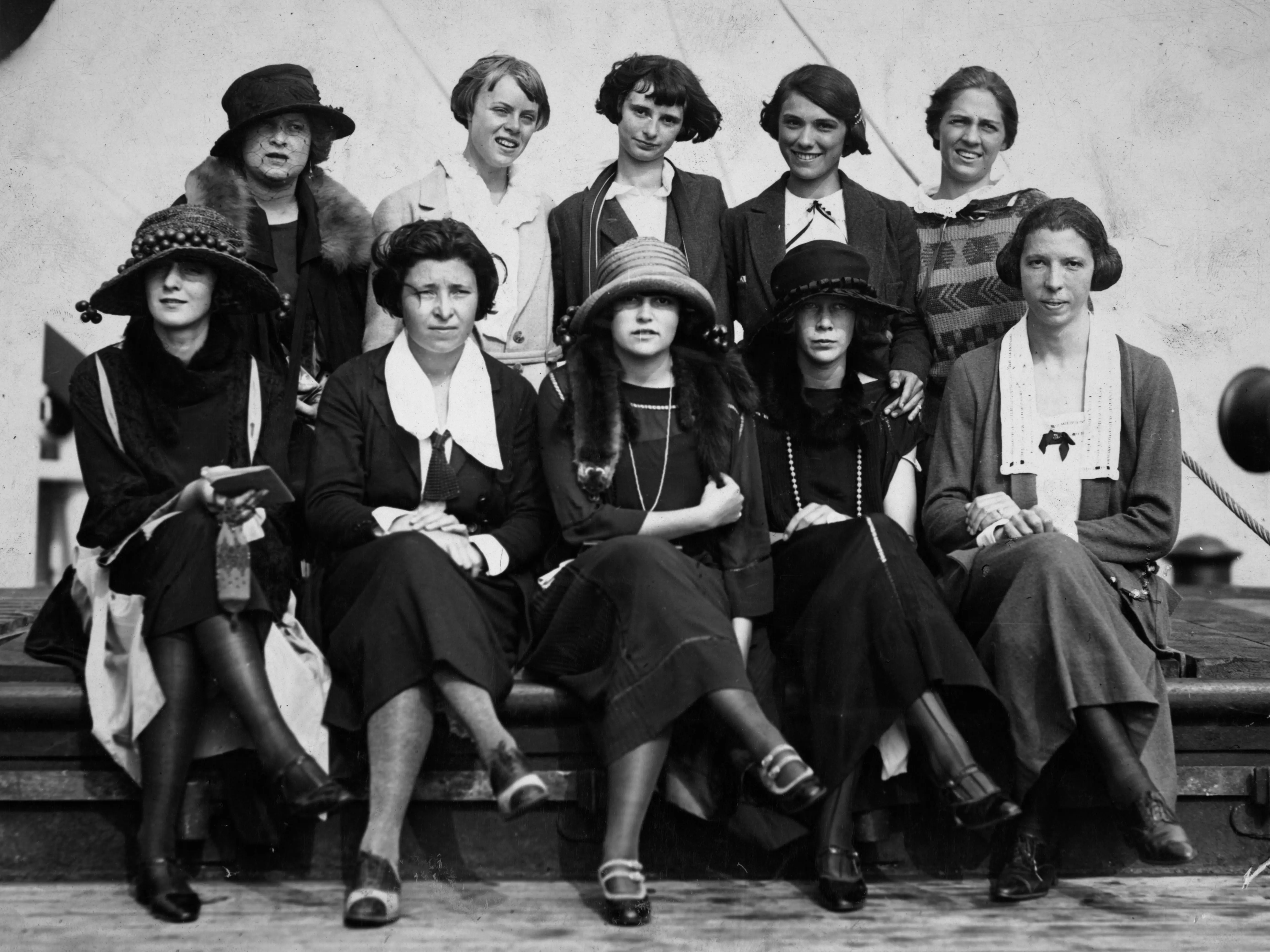 Members of the American team for the 1922 World Women's Games.
