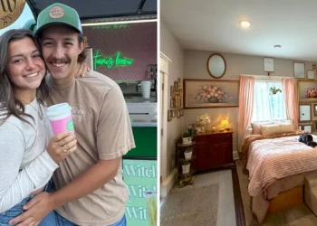 A woman and her husband moved into her parents’ garage to save money while they kick-started their careers