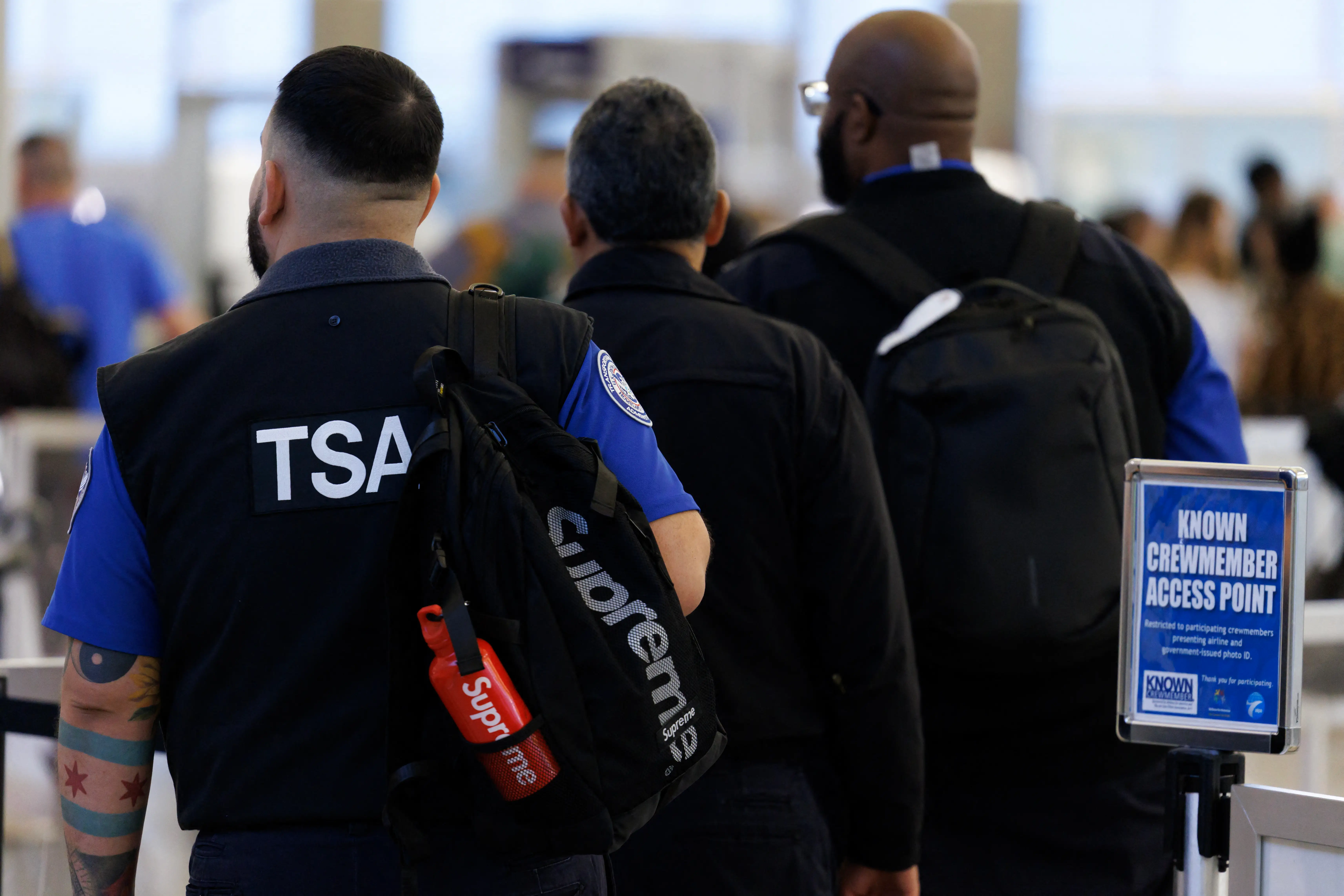 TSA agents.