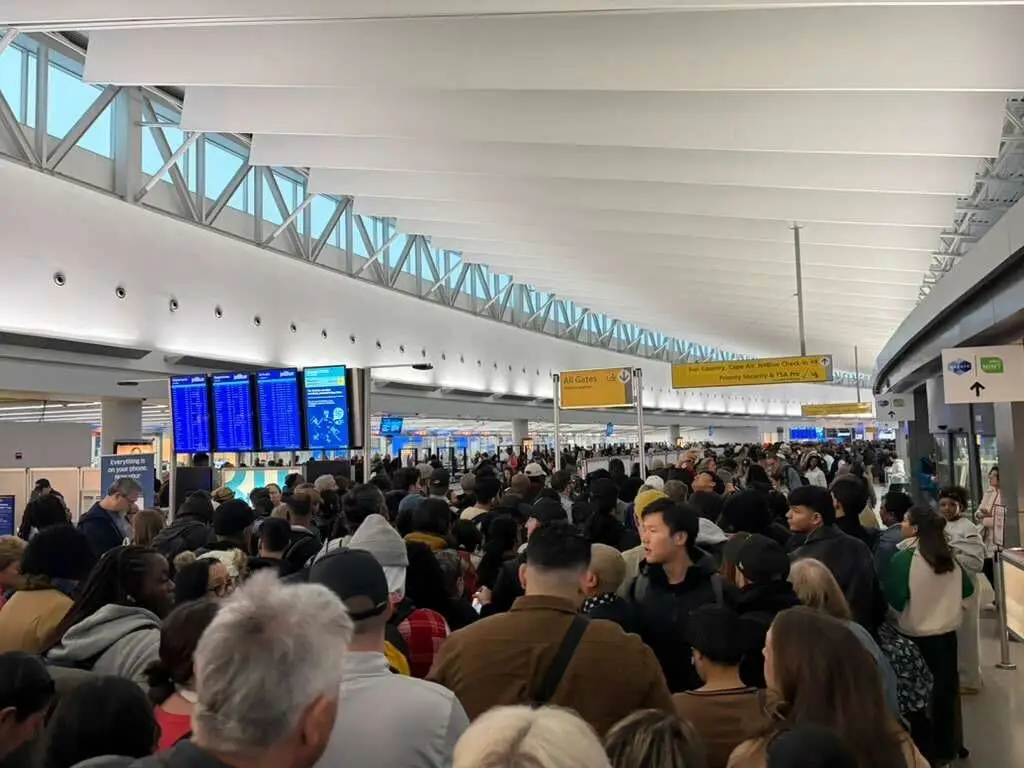 Passengers had to wait for as long as 75 minutes at JFK on Sunday morning.