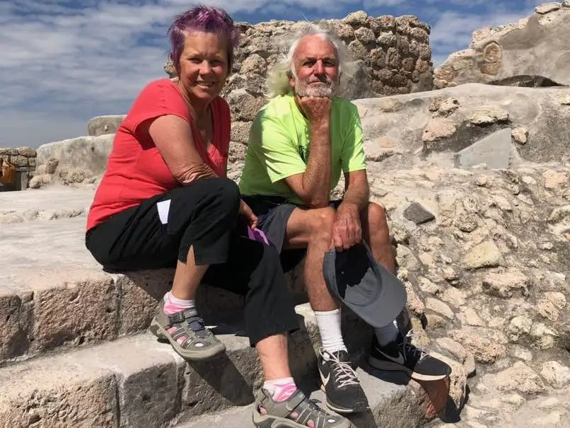 The author and her husband at Canada de Virgen.