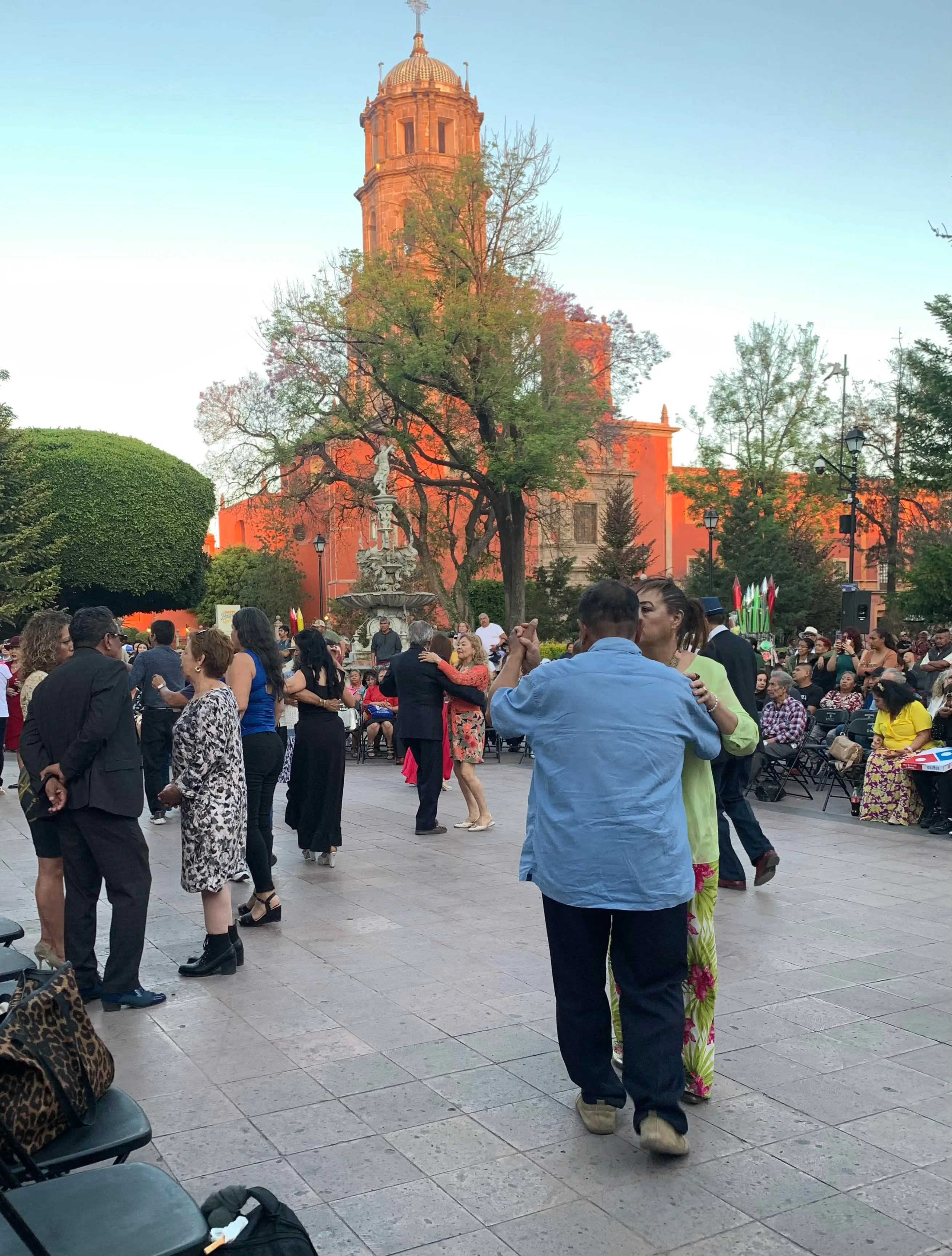 Dancing in the Queretaro plaza.