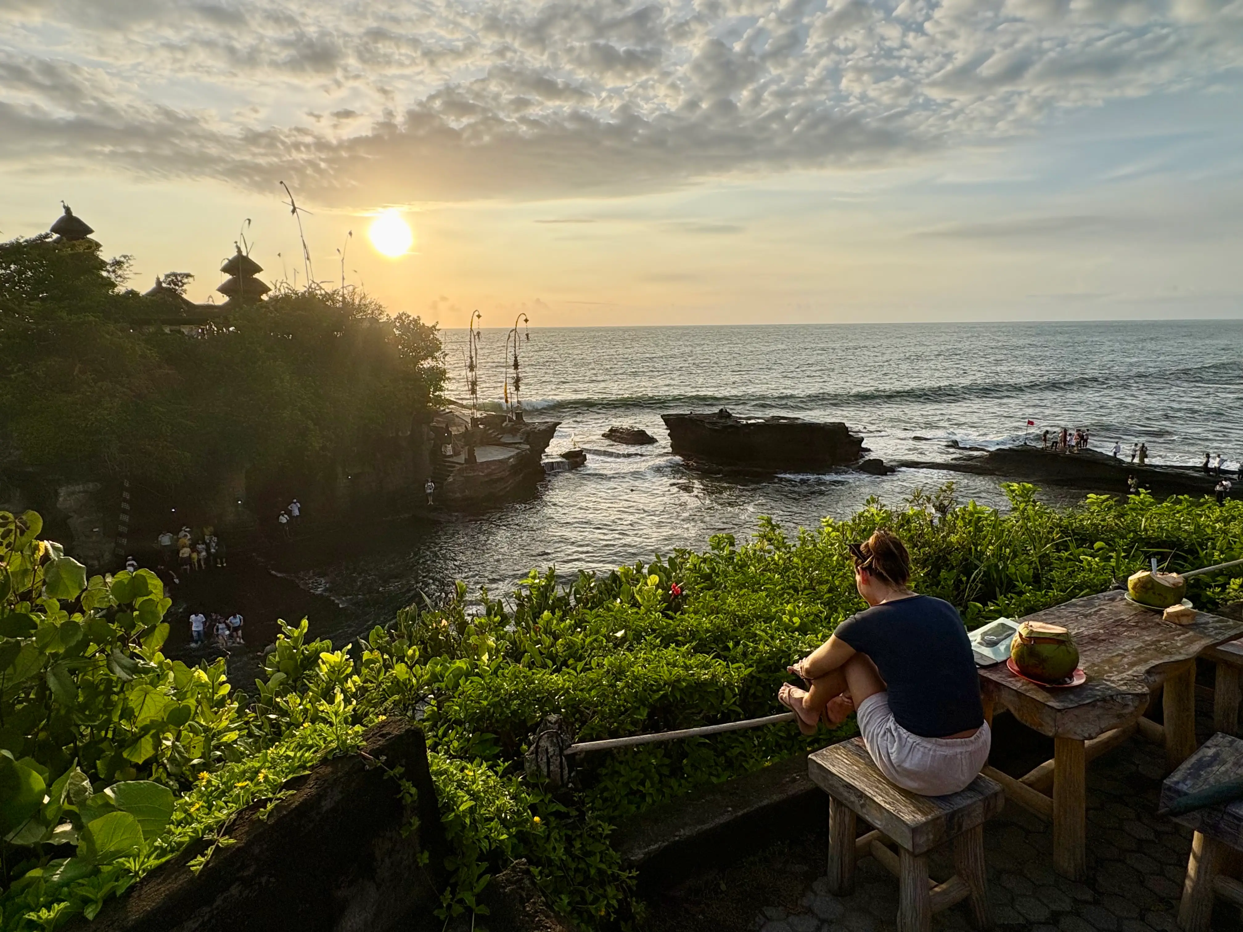 Tanah Lot temple at sunset