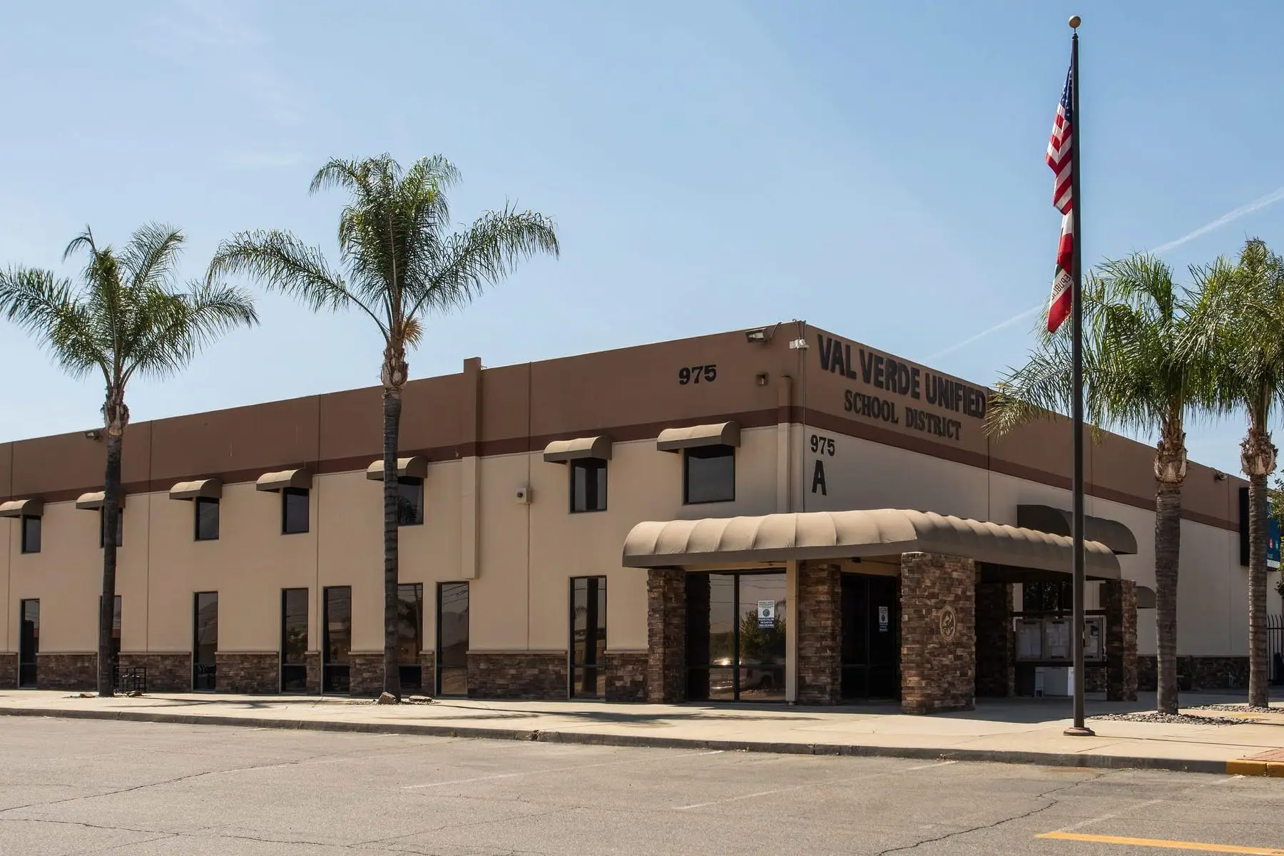 The Val Verde school district building