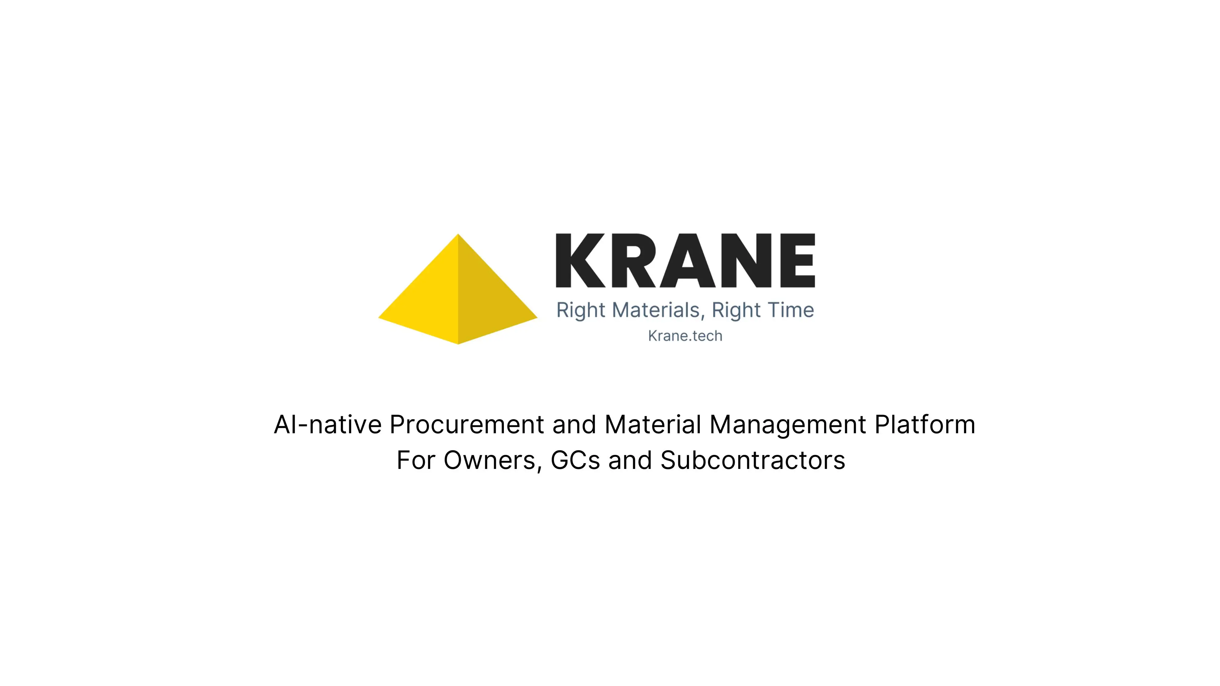 Krane pitch deck