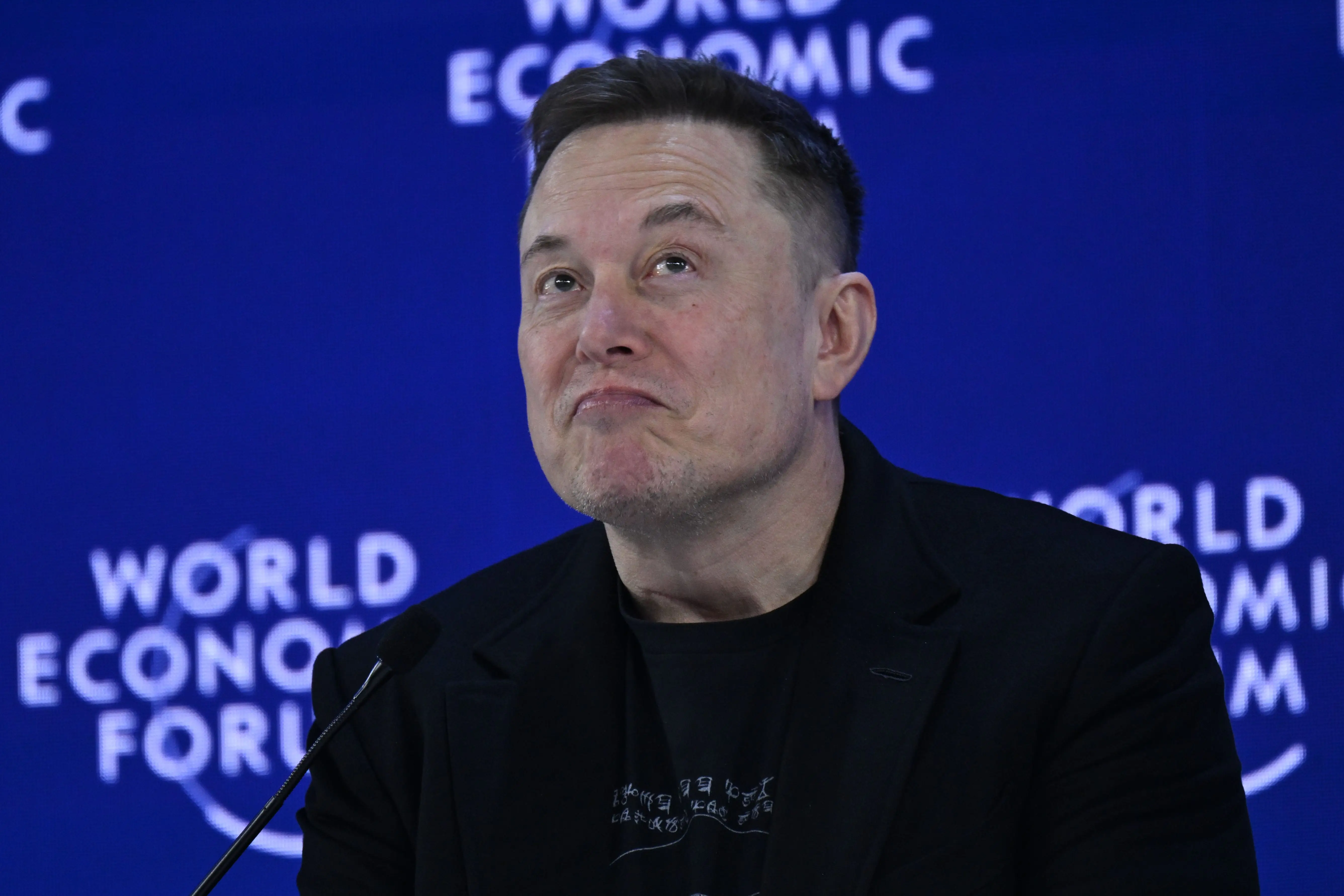 Elon Musk at the World Economic Forum Annual Meeting in Davos, Switzerland, January 2026