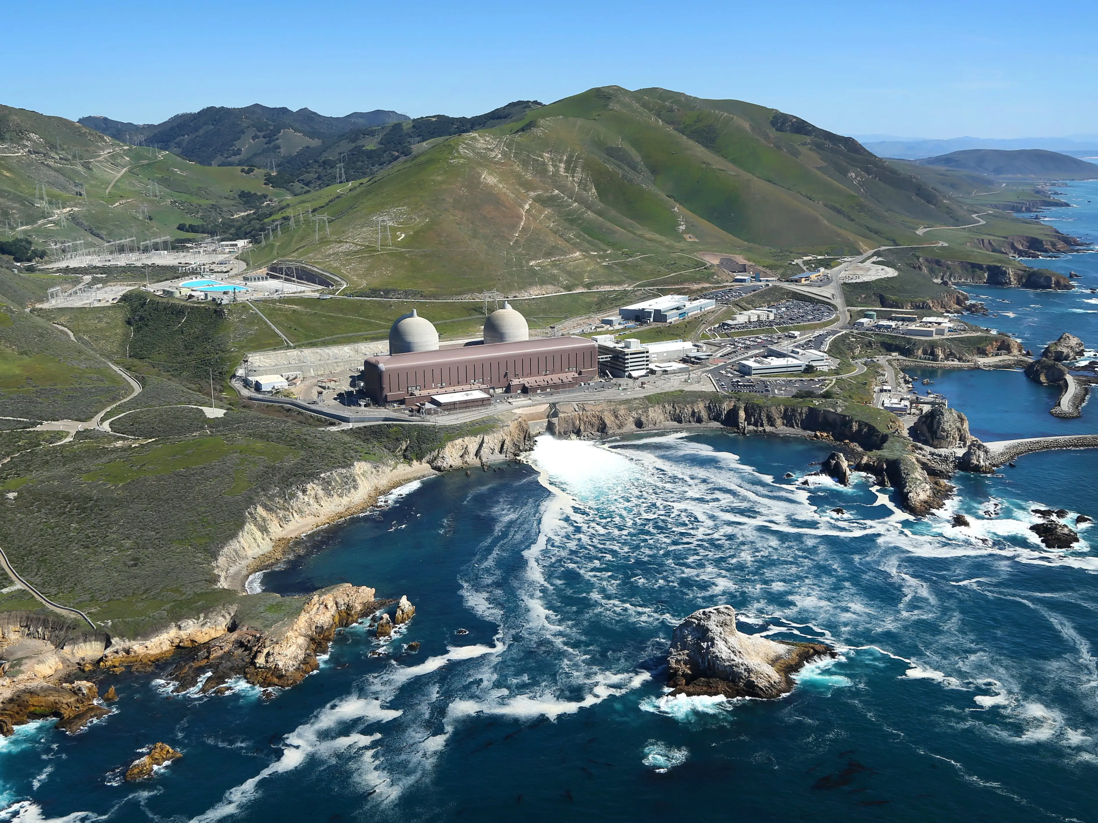Diablo Canyon Power Plant, California's last operating nuclear facility, located on the central coast.