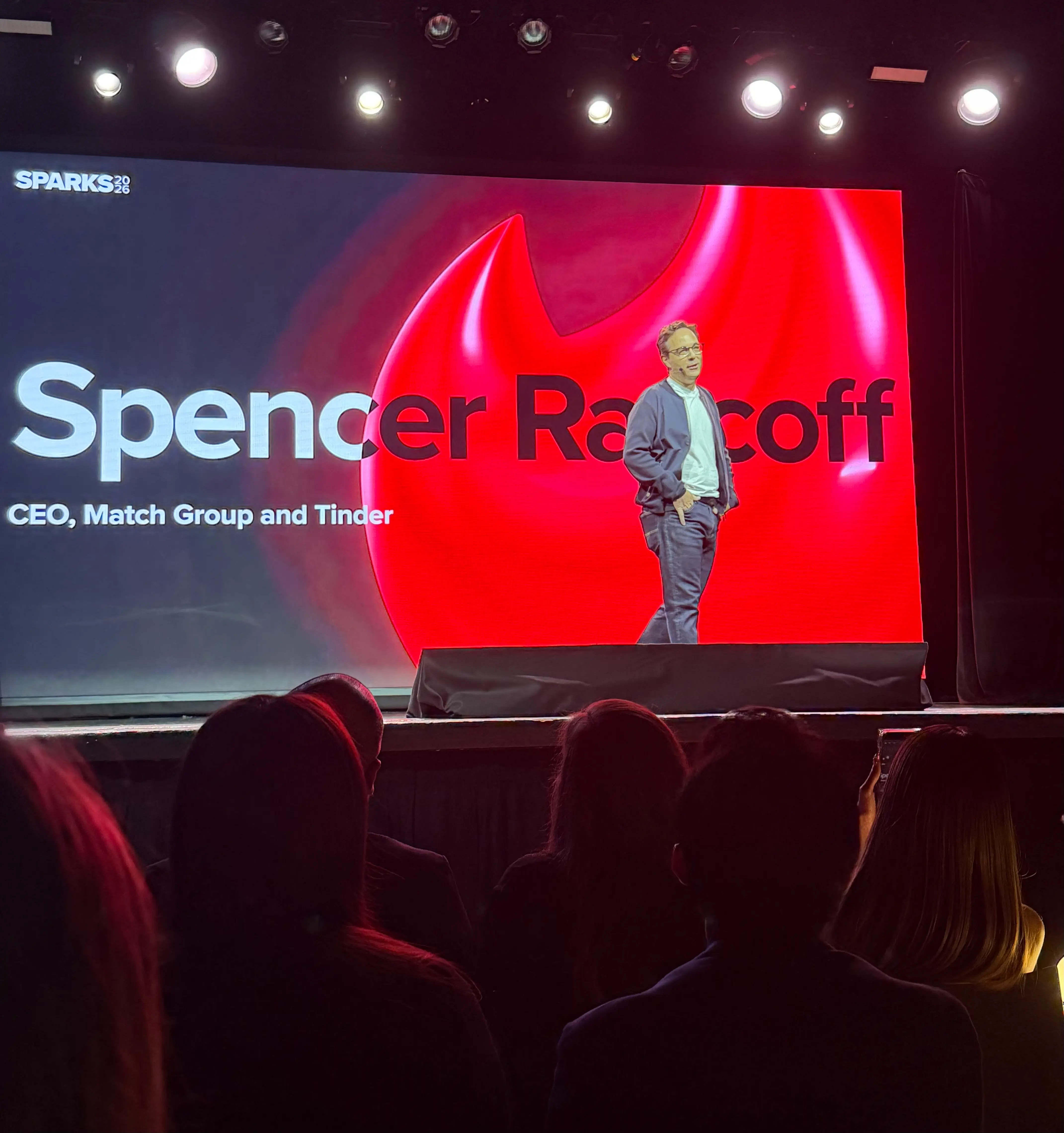 Spencer Rascoff is pictured at Tinder Sparks.