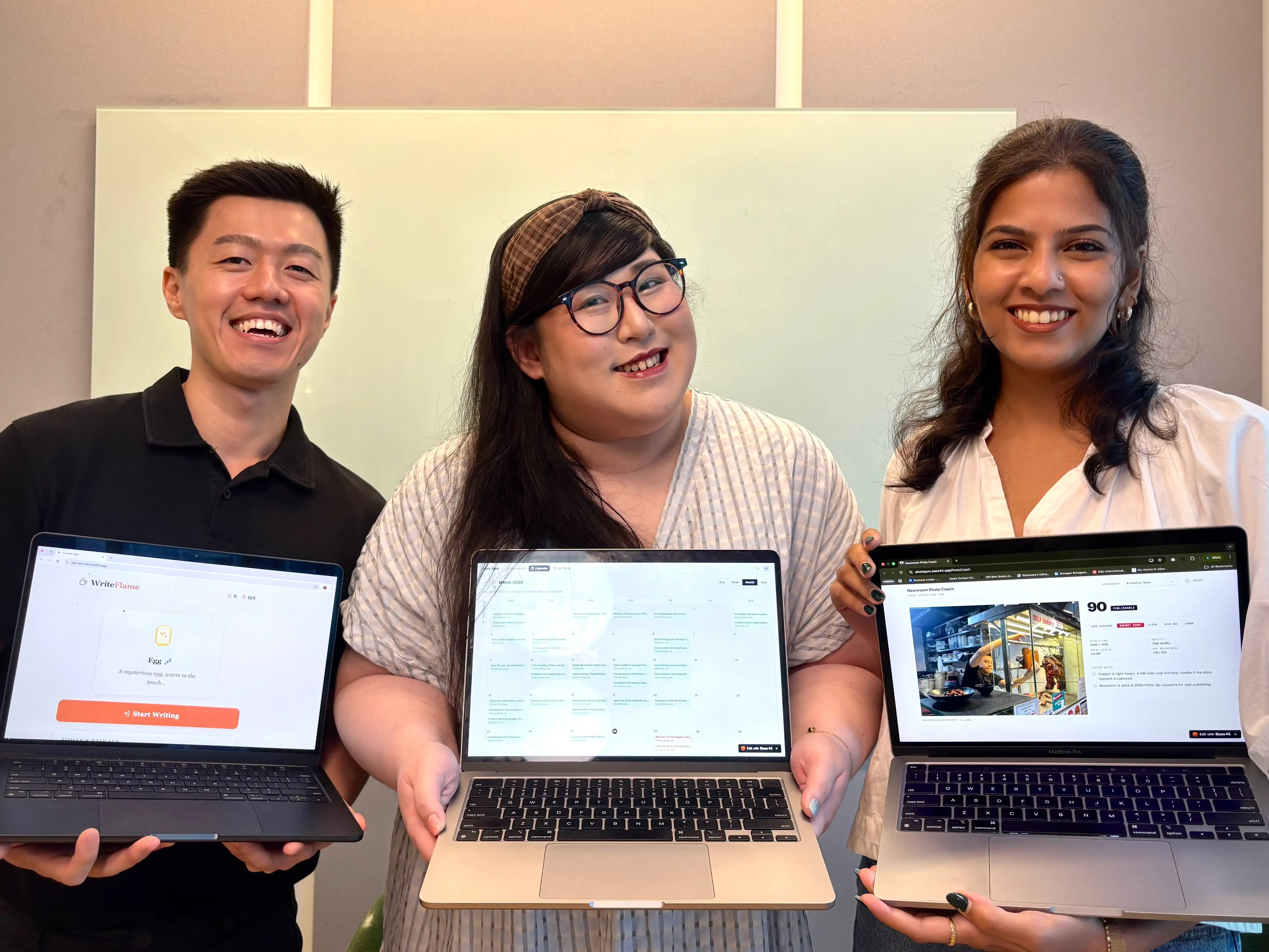 Lee Chong Ming, Cheryl Teh, and Aditi Bharade