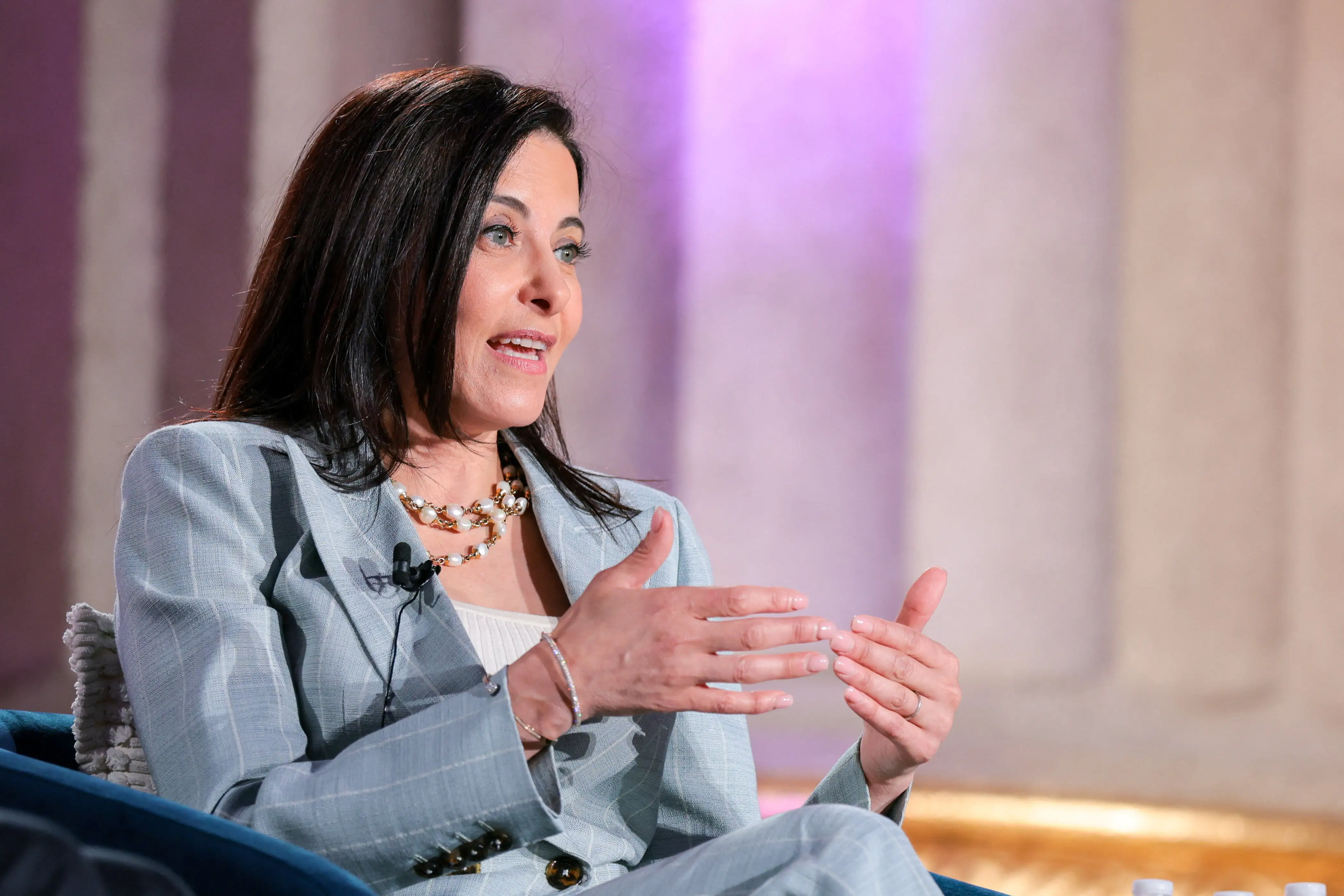 President and Vice Chairman of Meta Dina Powell McCormick at the 2026 Infrastructure Summit of government officials, corporate executives, and labor leaders, in Washington, D.C., US, March 11, 2026.