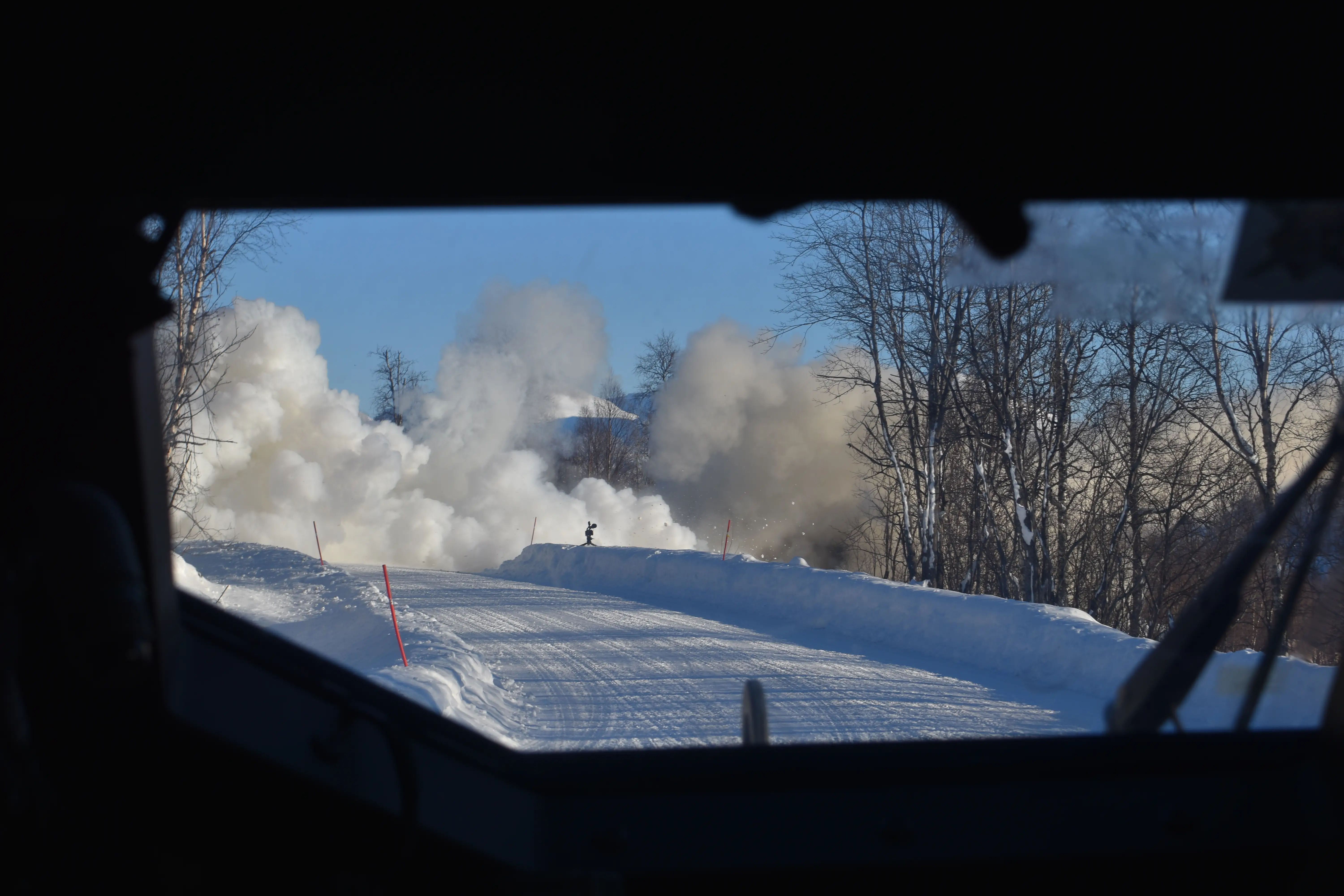 US Marines fire rocket artillery in Norway in February 2026.