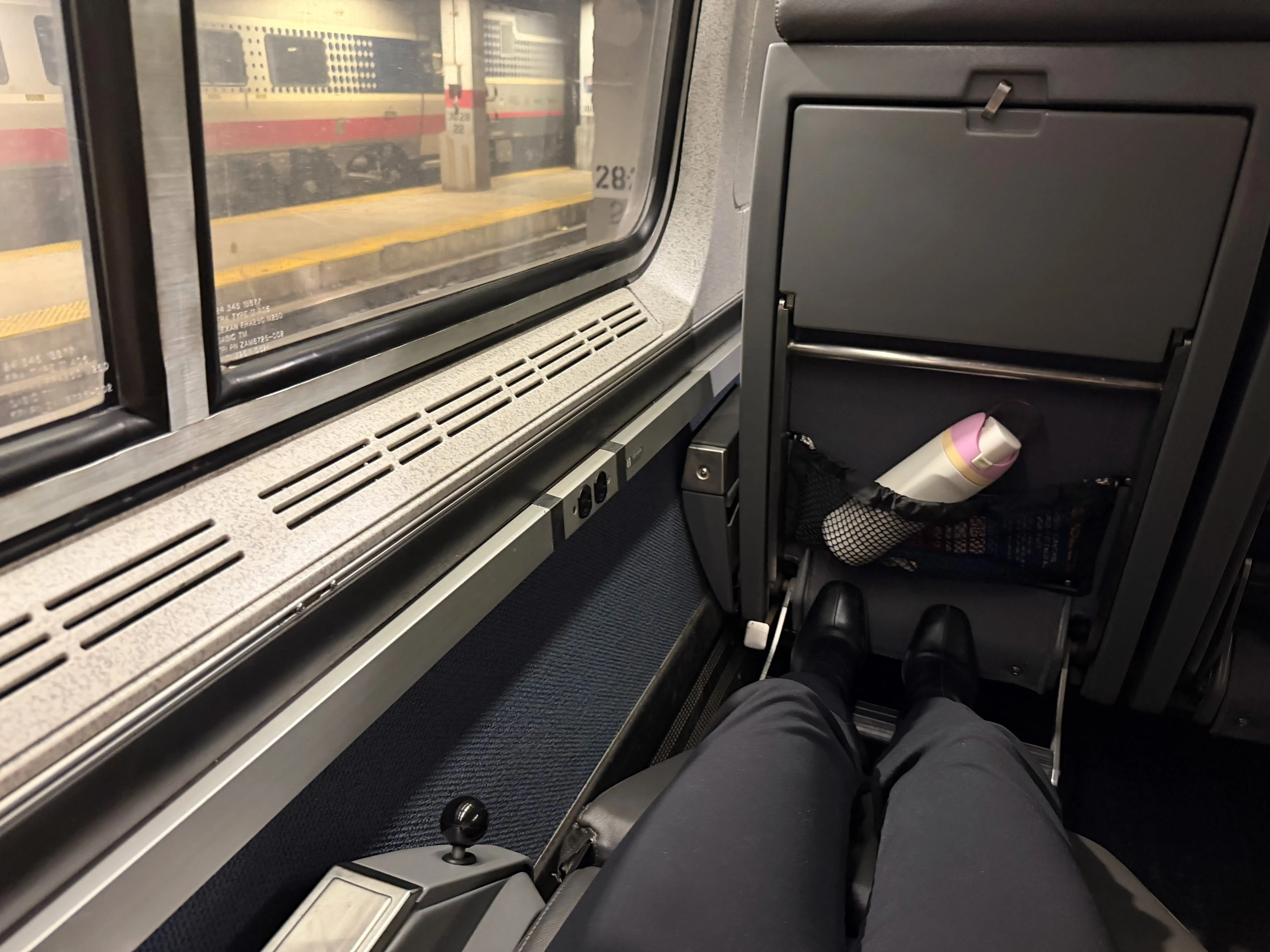 Legroom on Amtrak coach class