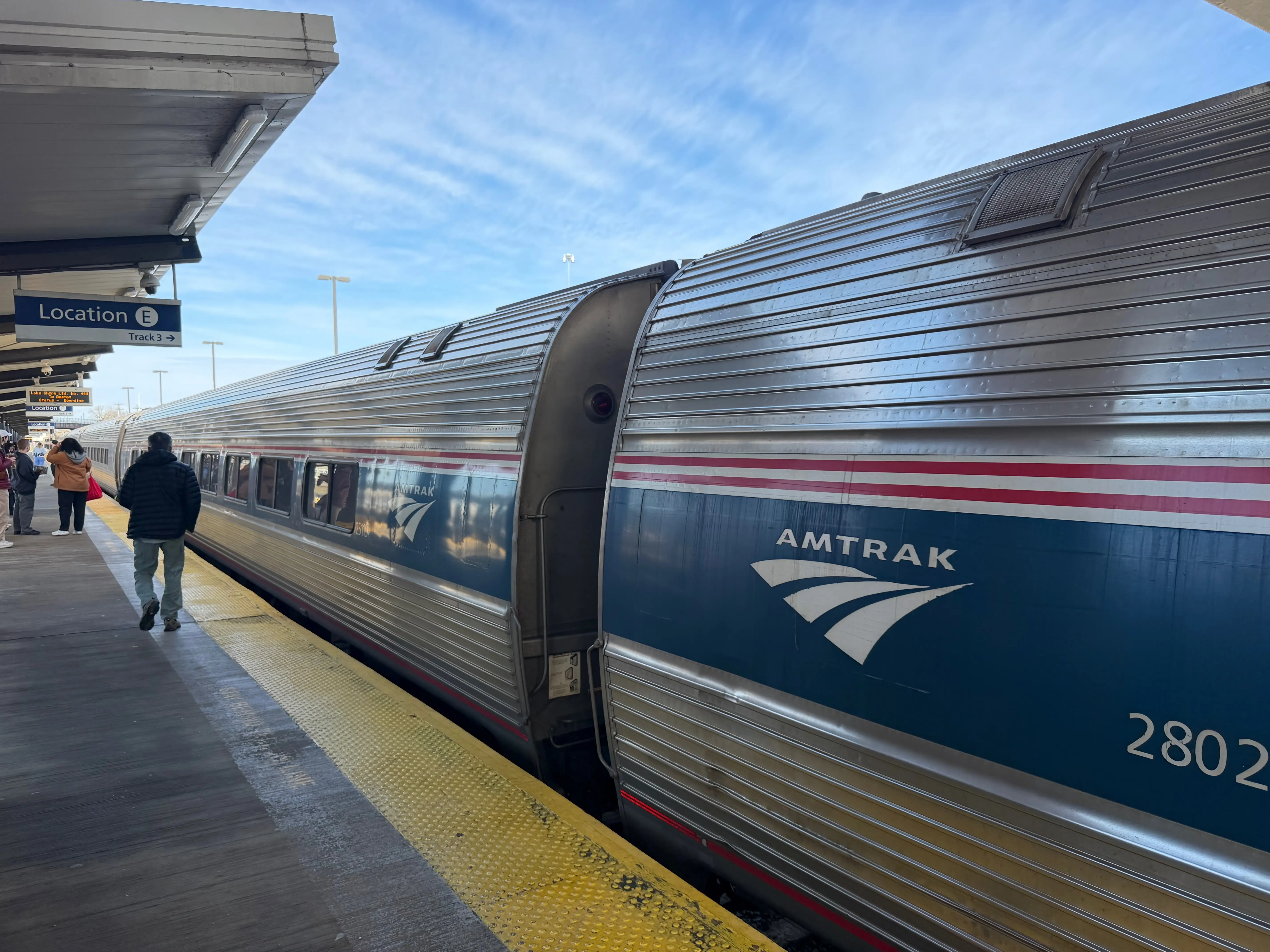 Amtrak coach car from outside