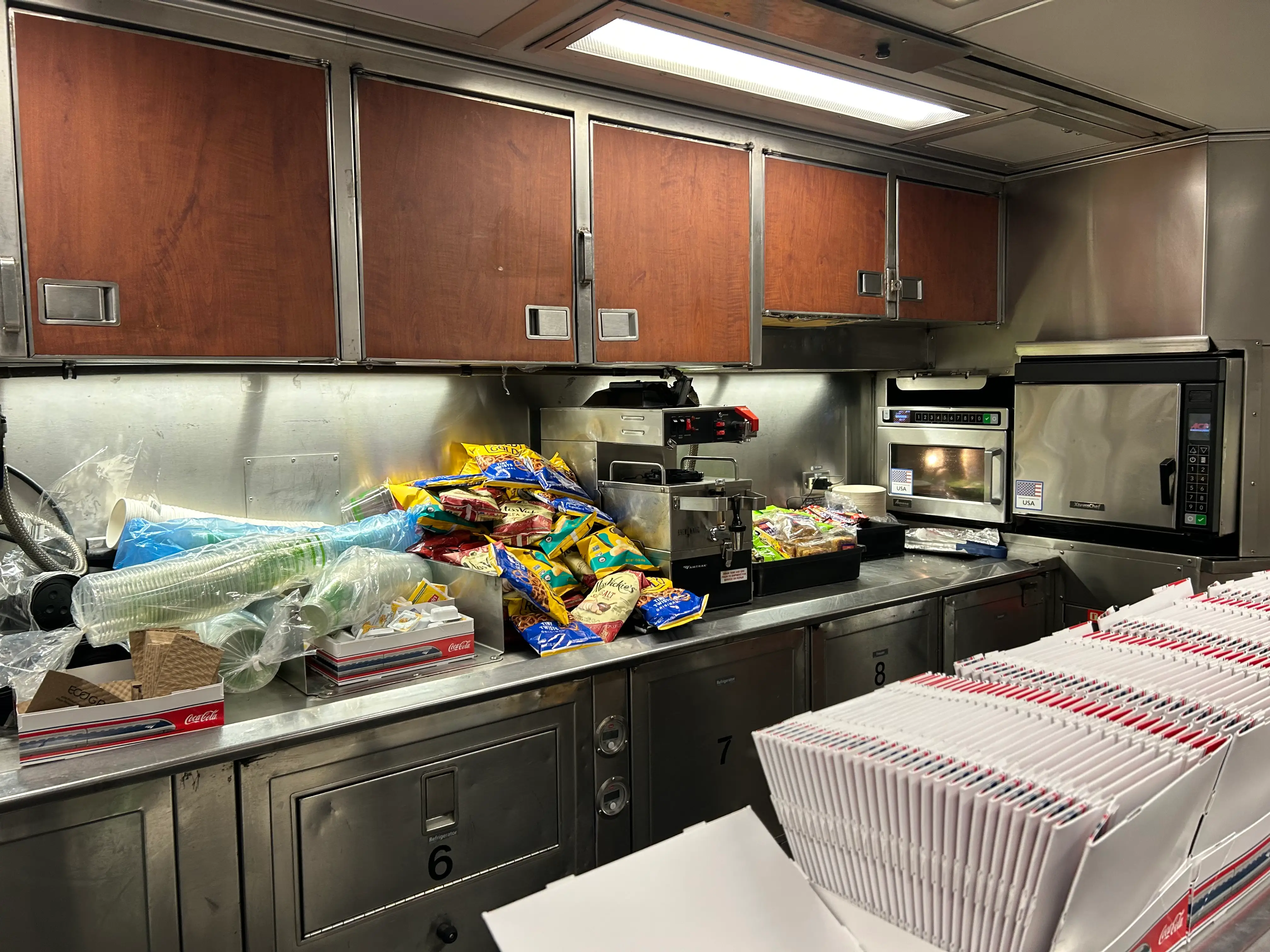Cafe car on Amtrak coach