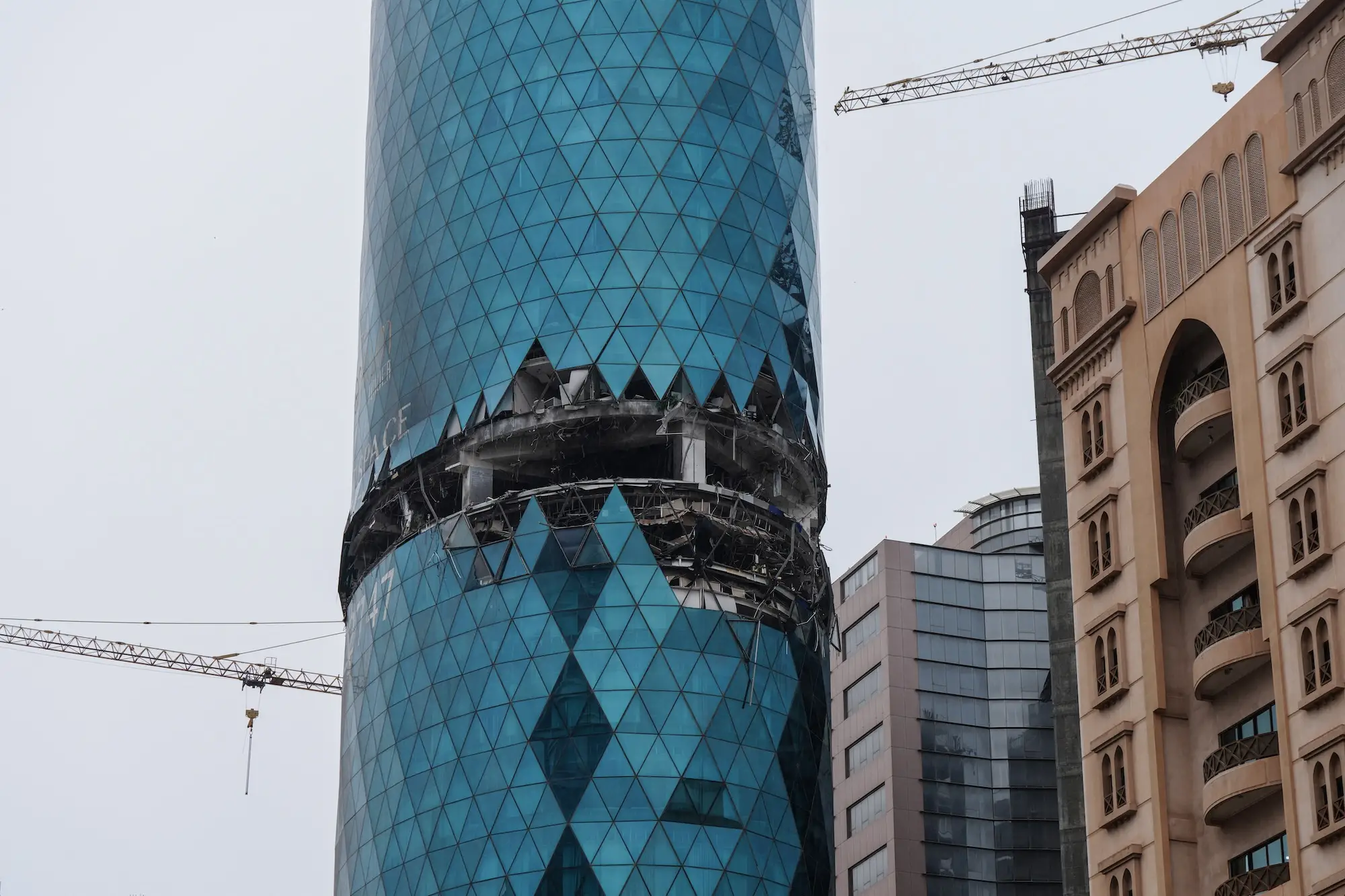 An Iranian drone damaged a high-rise in Manama, Bahrain in March.