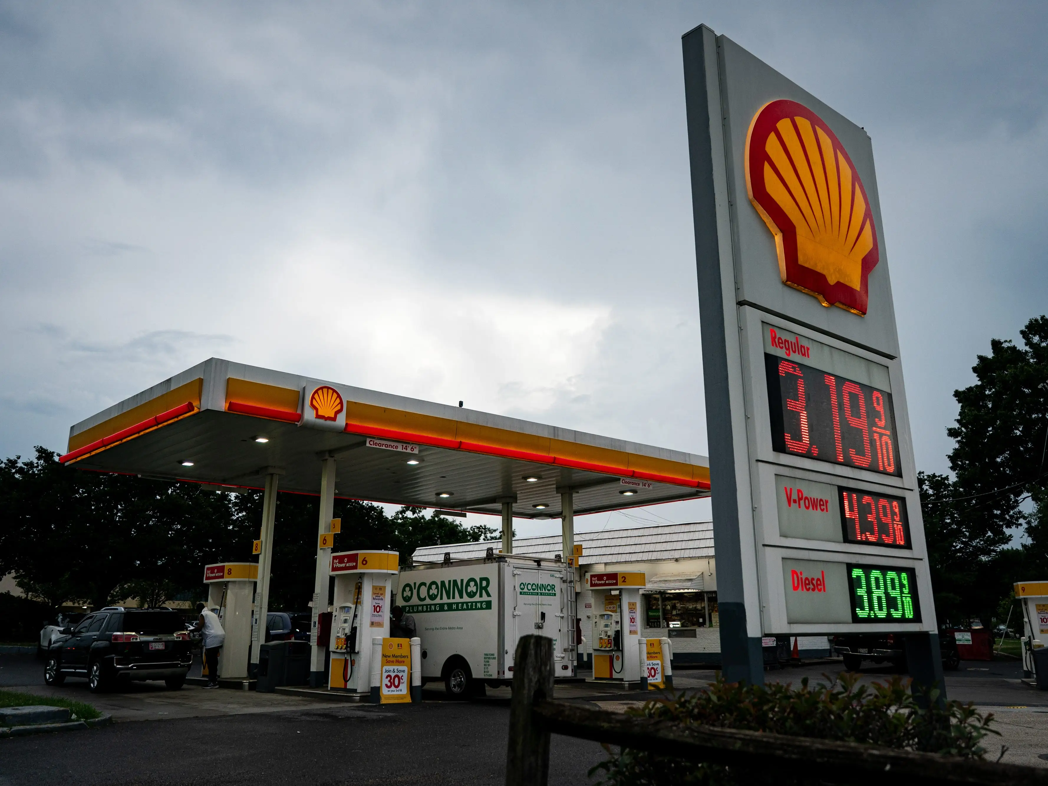A Shell gas station in Hyattsville, Maryland, US, on Tuesday July 8, 2025.