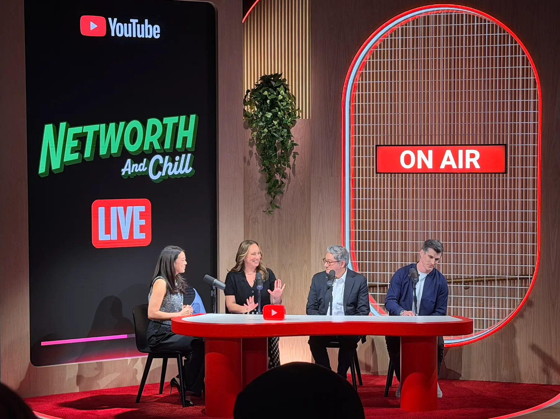 Vivian Tu, Coach's Kimberly Landry Wallengren, Unilever's Ryu Yokoi, and YouTube's Brian Gargan.