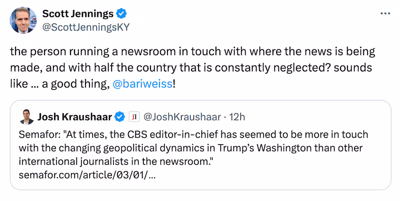 Scott Jennings' post on X.