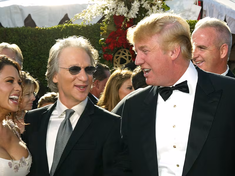 Bill Maher at the Emmy's with Trump in 2004.