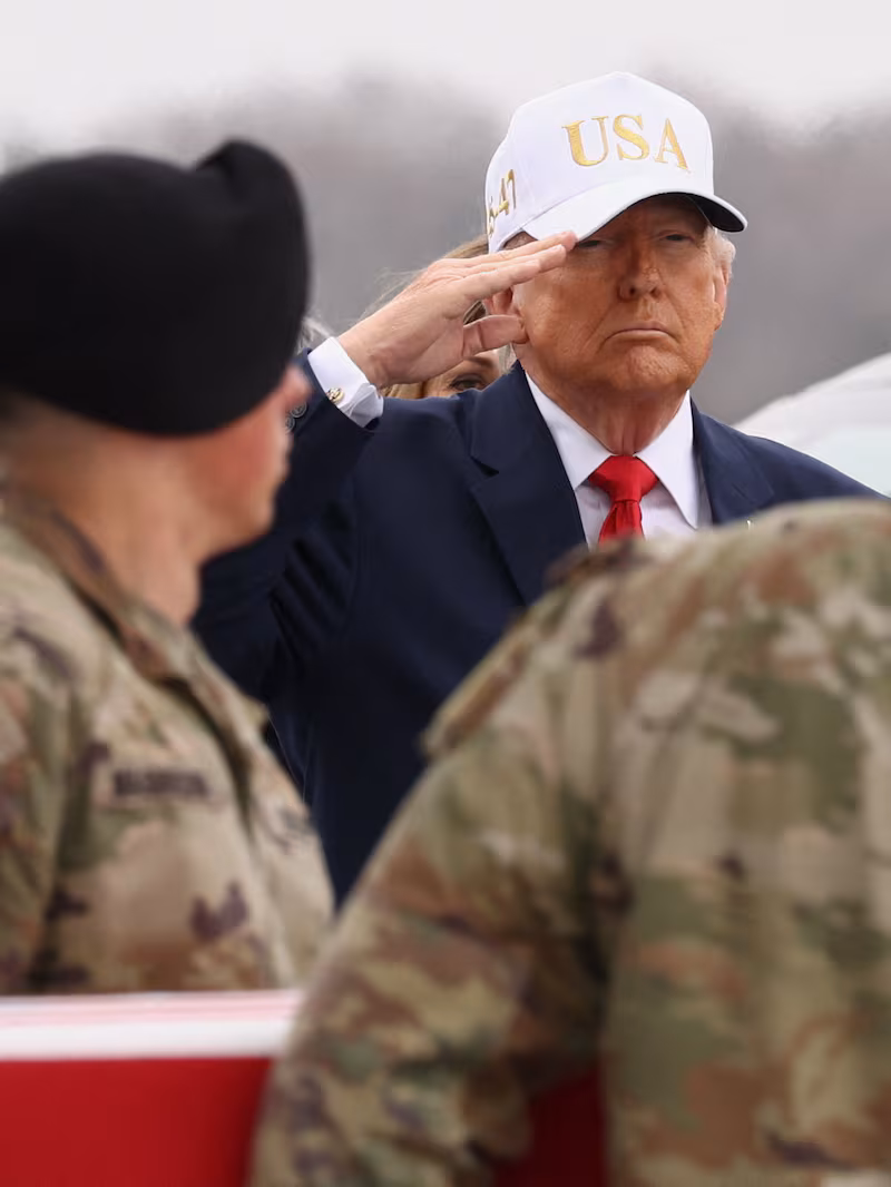 Trump posted that the war in Iran was already "won" within hours of attending the ceremony, where he was required to remain silent.