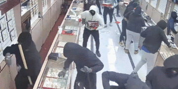 Terrifying moment gang raids jewelry store for $1.7M in one minute